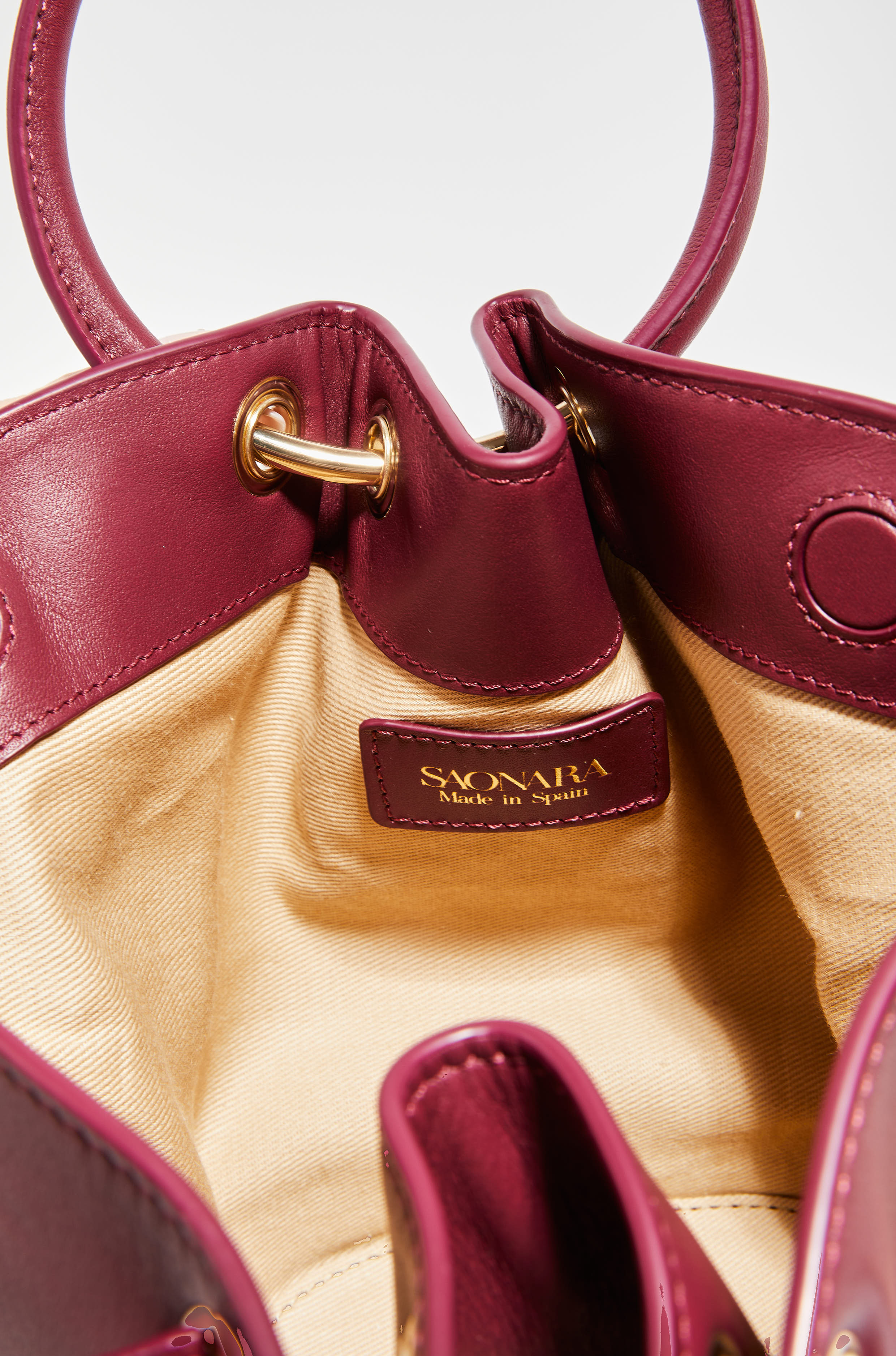 SAONARA MINI CAPAZO BERRY PIEL