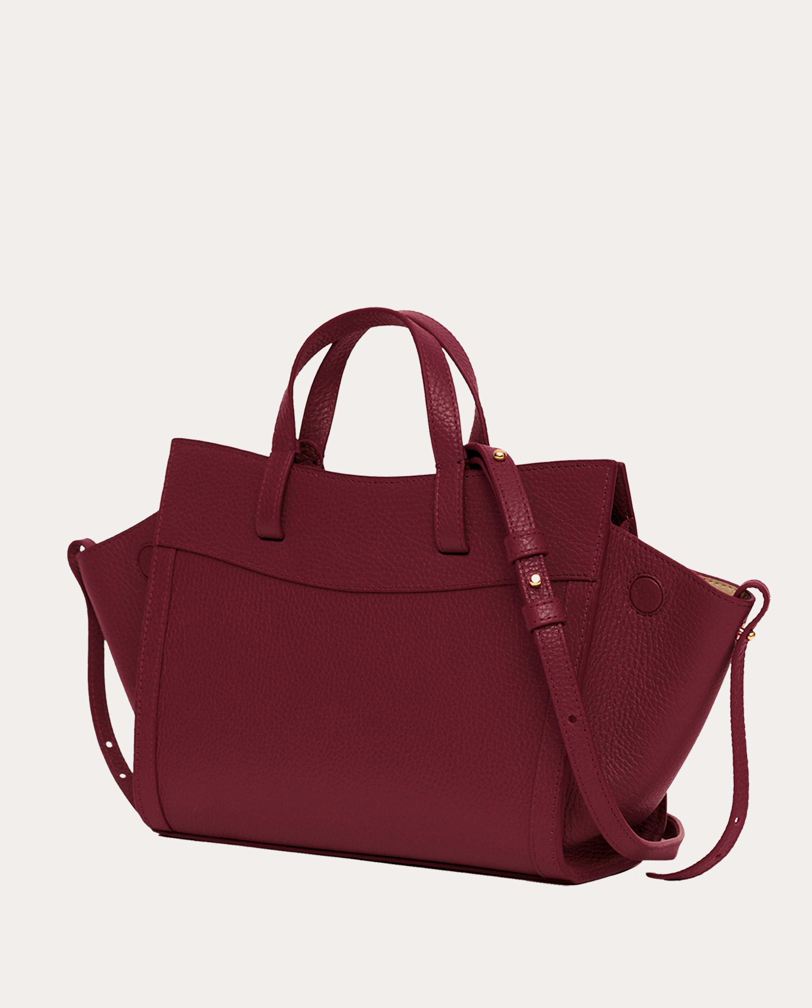 SAONARA MINI SHOPPING BAG BERRY PIEL