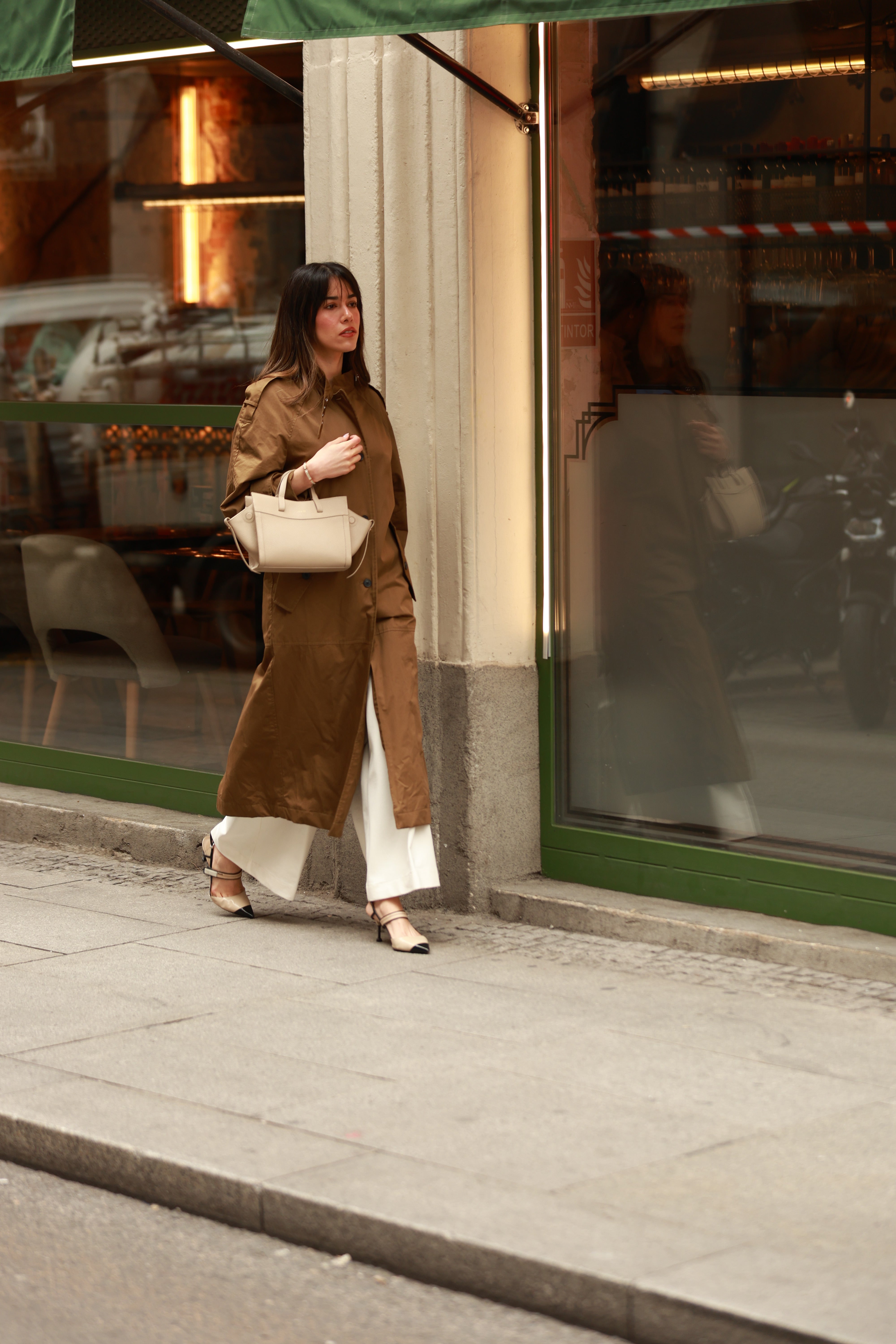 Mini Shopping Bag Taupe Piel