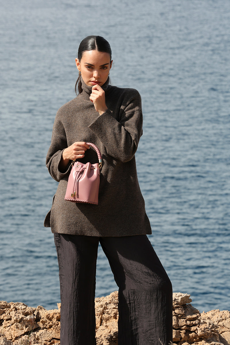 SAONARA MINI BUCKET ROSAE PIEL