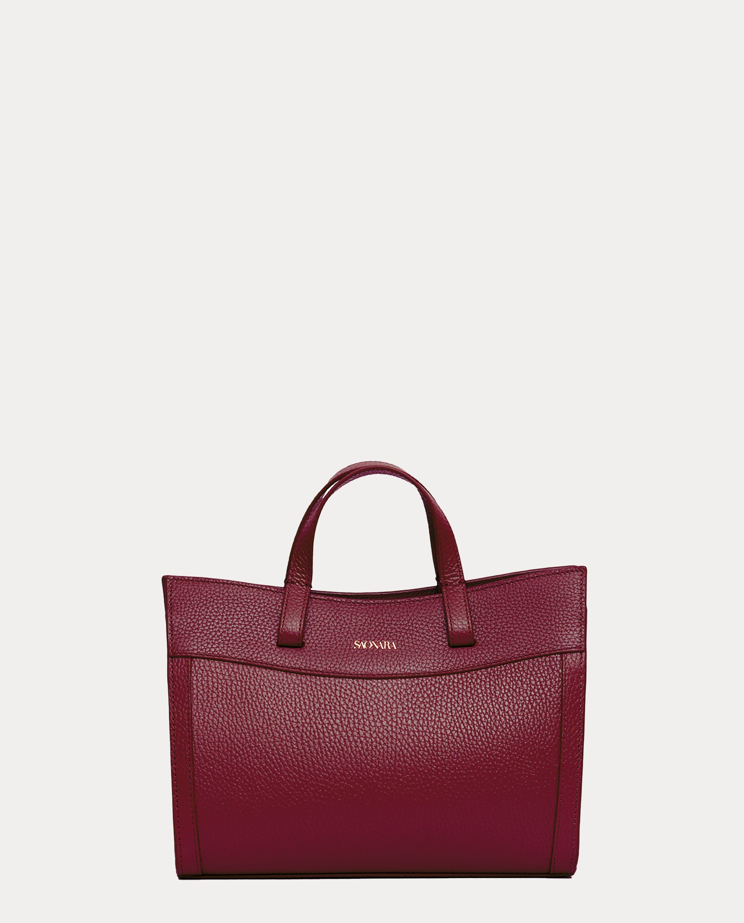 SAONARA MINI SHOPPING BAG BERRY PIEL