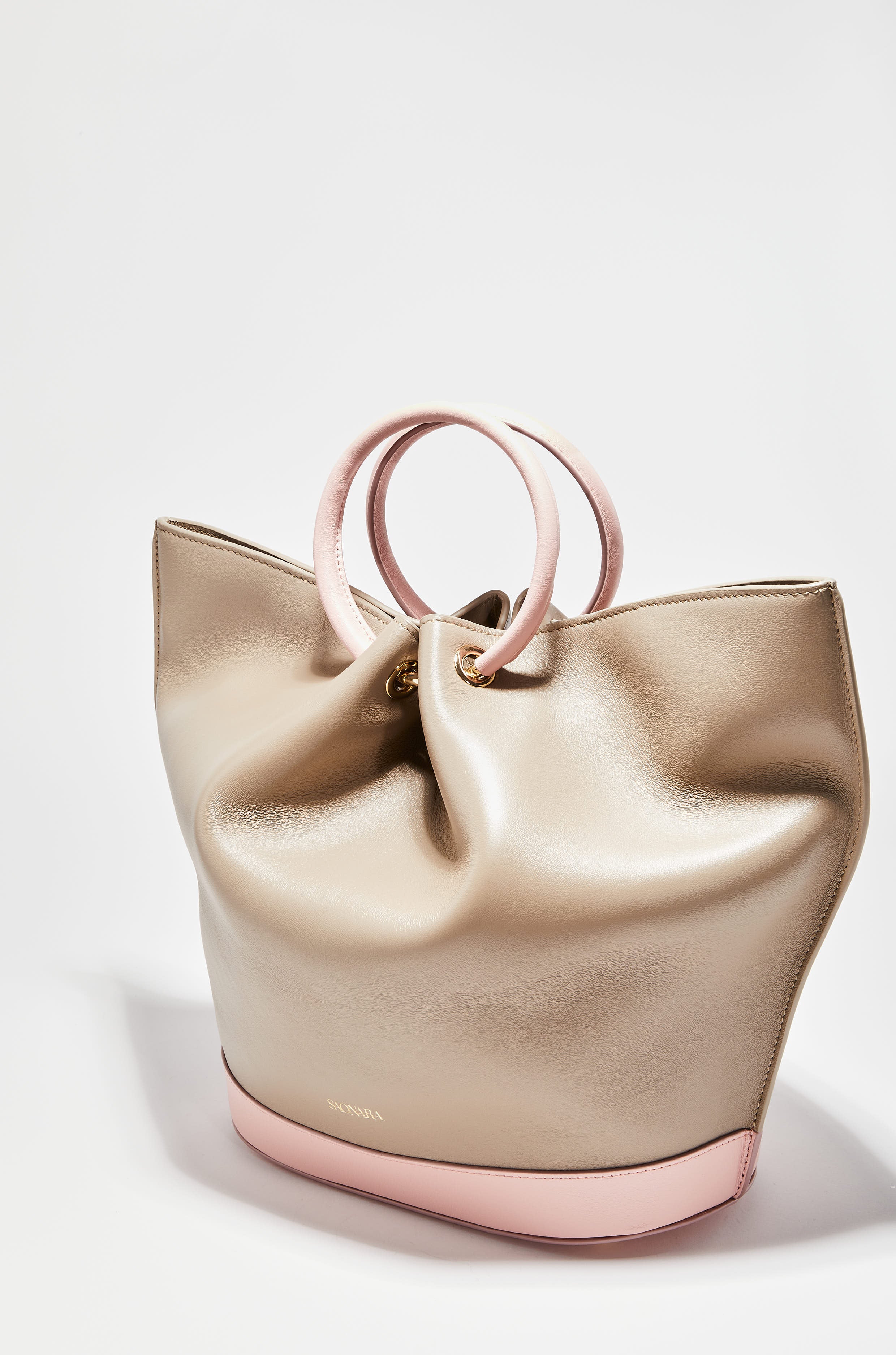 Capazo Bag Taupe/Peony Piel