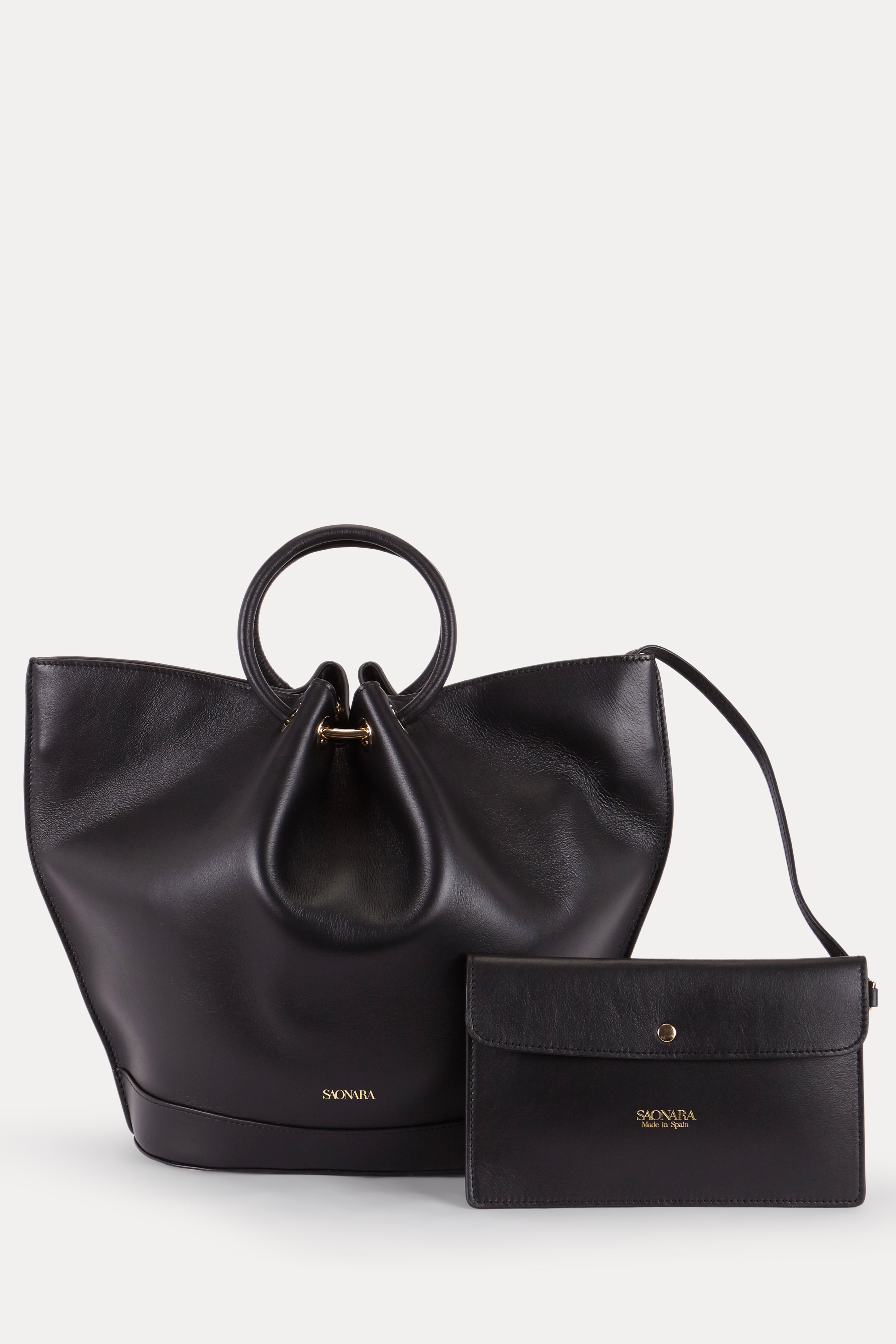 Capazo Bag Black Piel