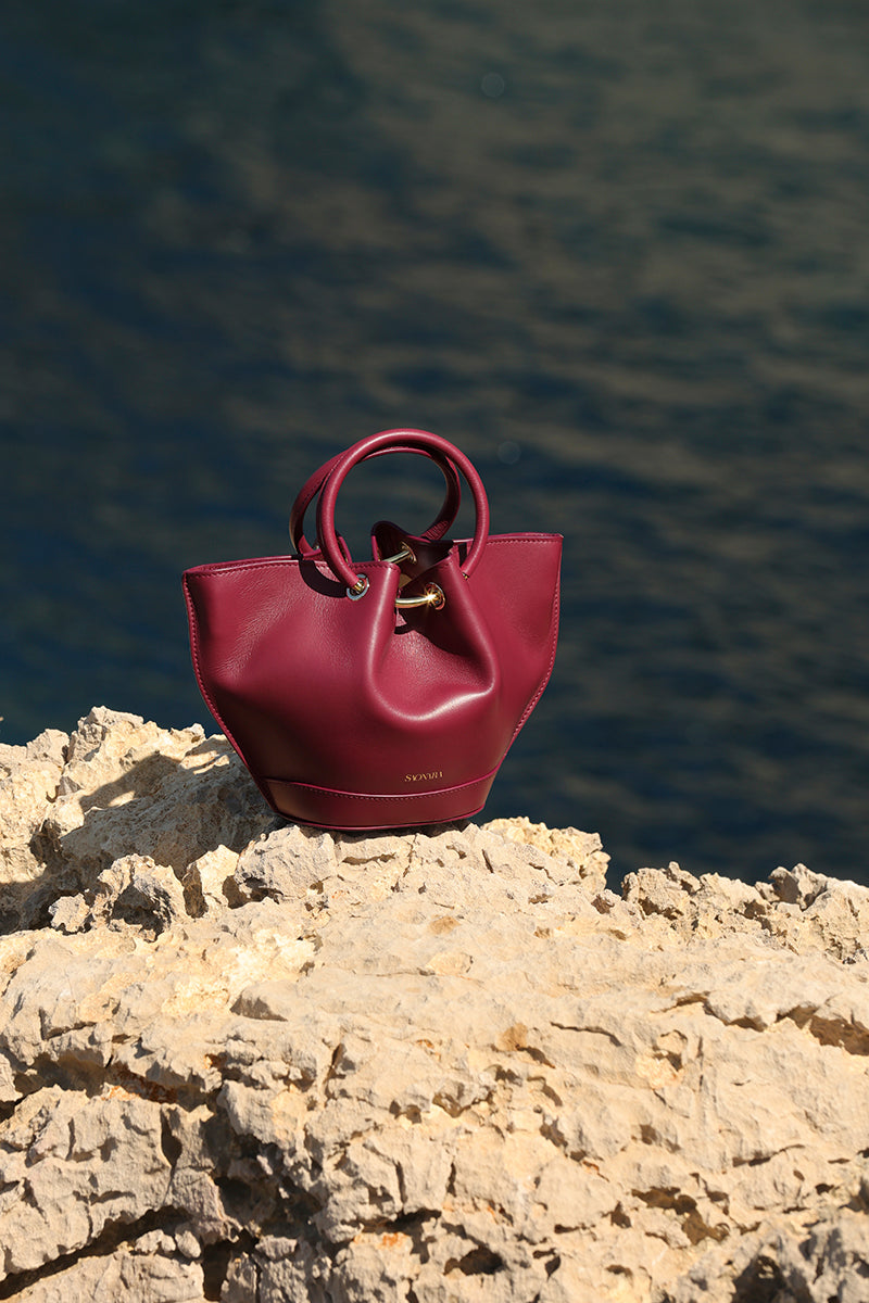 SAONARA MINI CAPAZO BERRY PIEL