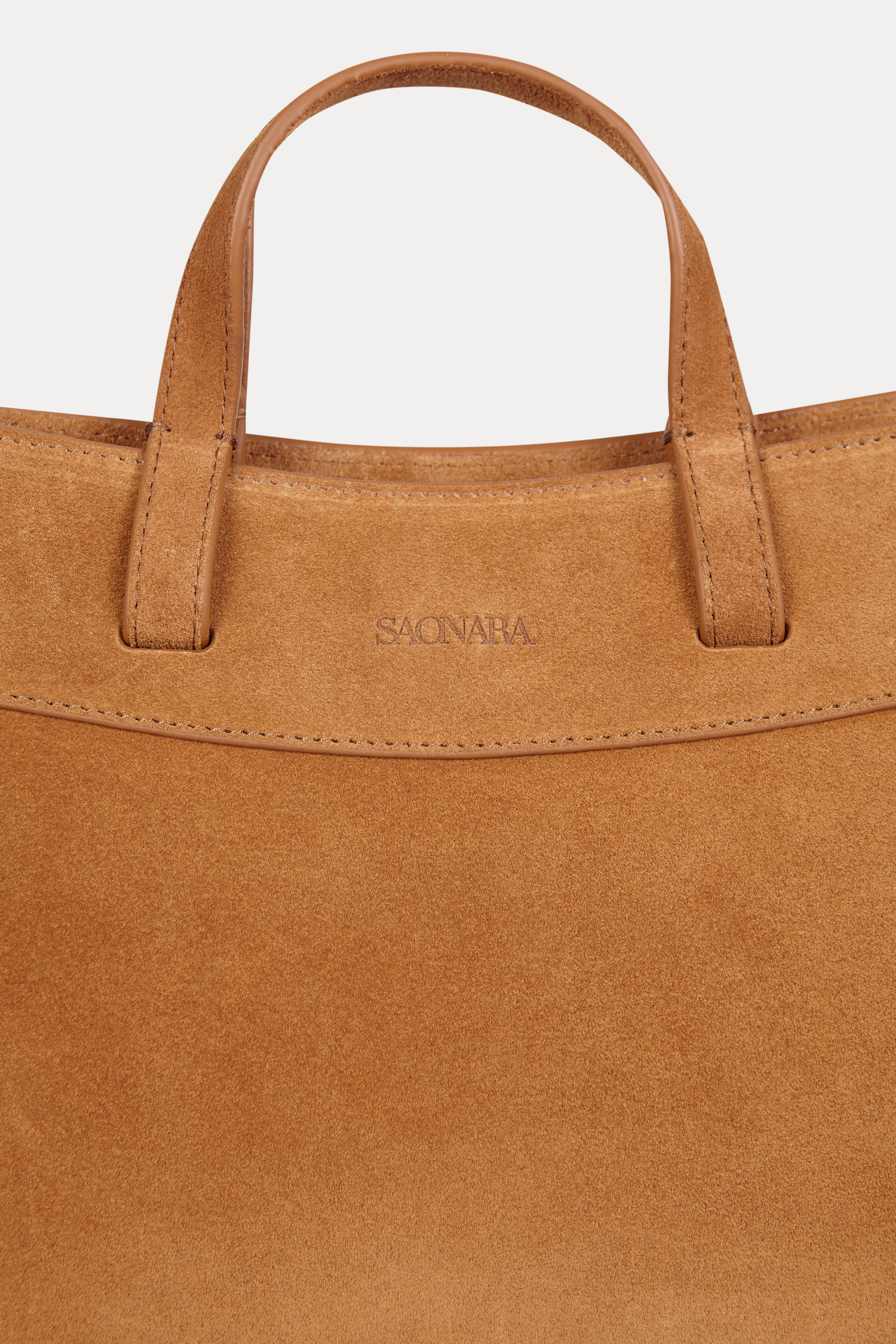 SAONARA MINI SHOPPING BAG CAMEL SUEDE