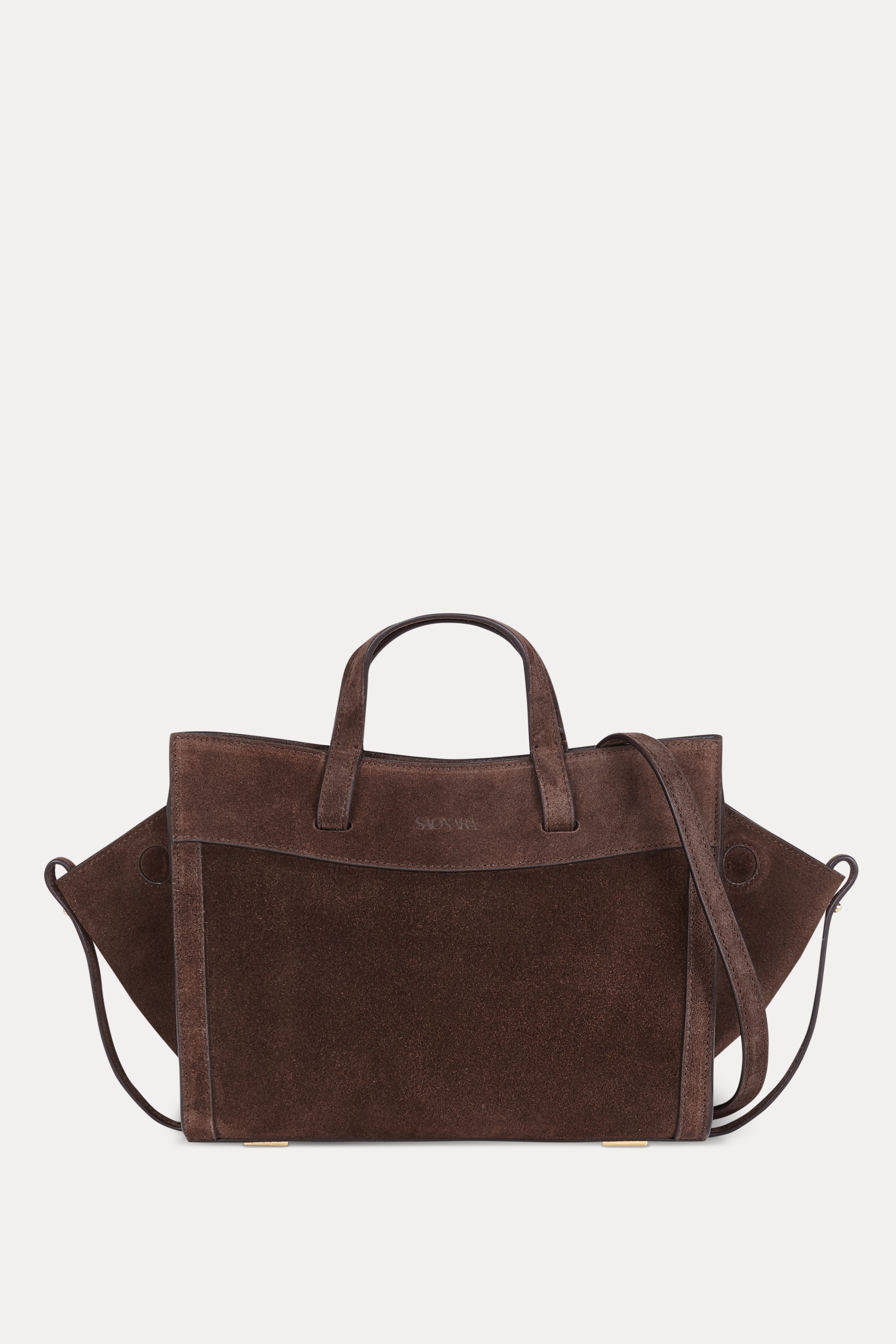 SAONARA MINI SHOPPING BAG CHOCOLATE SUEDE