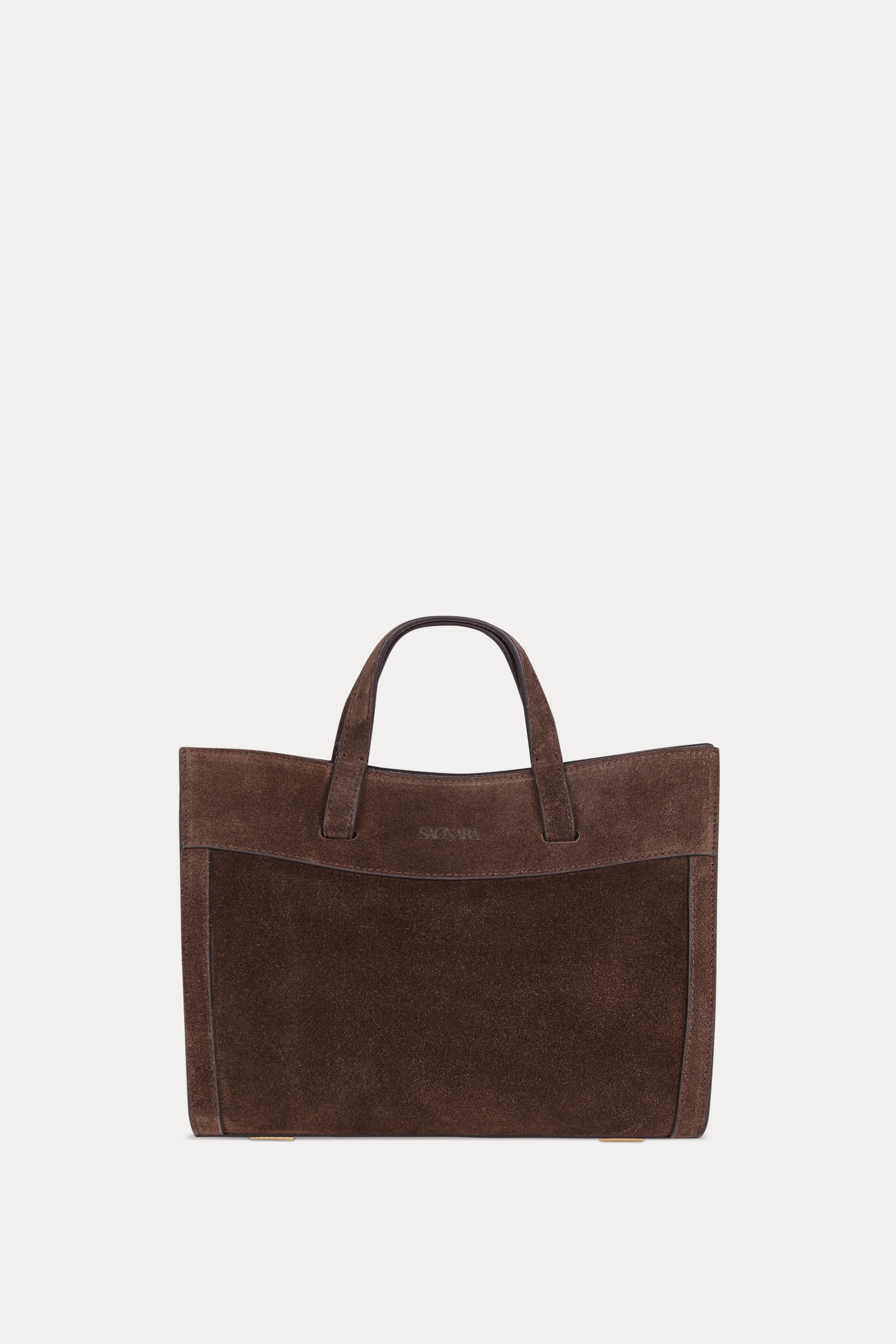 SAONARA MINI SHOPPING BAG CHOCOLATE SUEDE