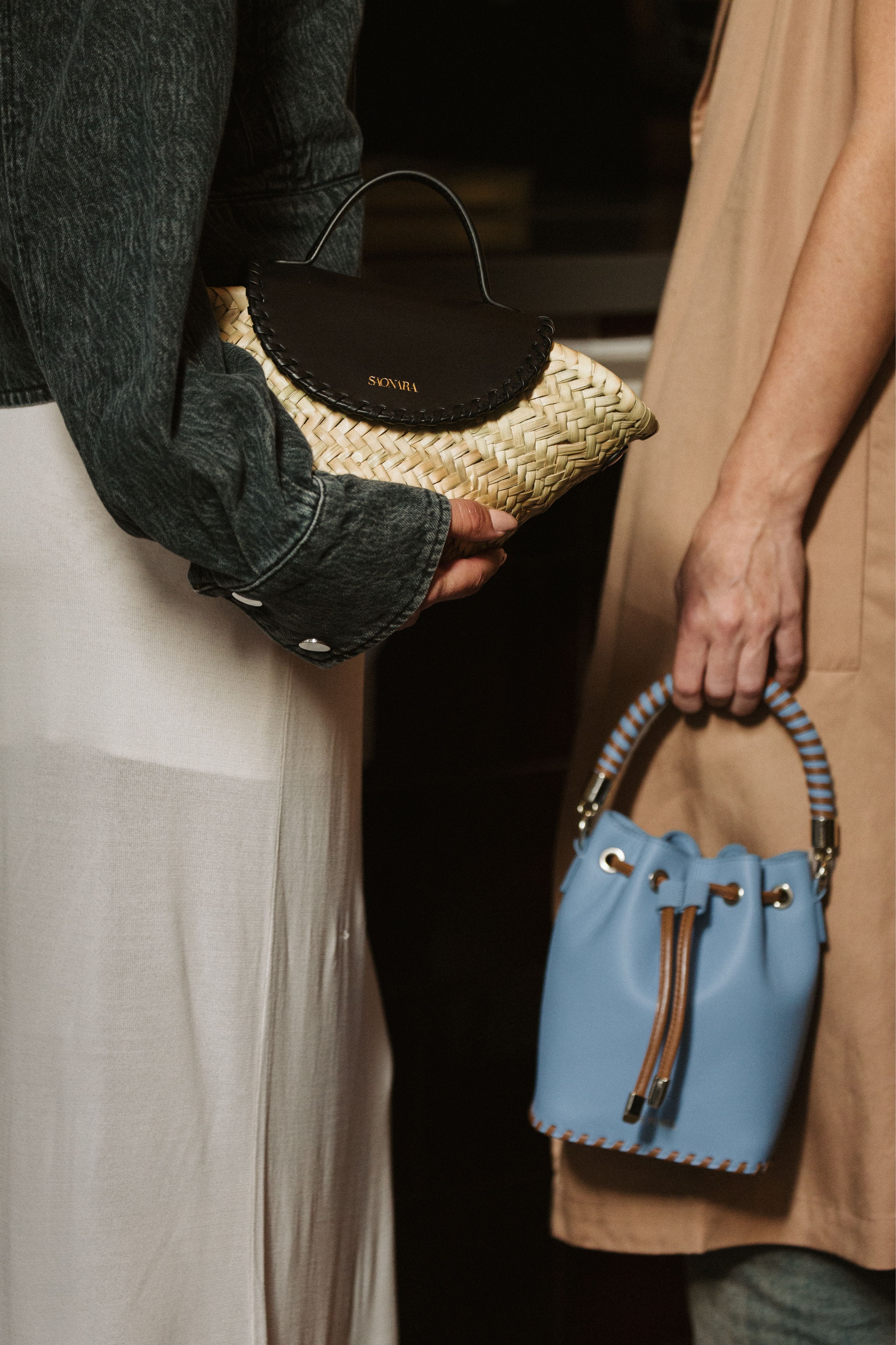 Mini Bucket Bag Blue Sky/Caramel Leather (Edición Limitada)