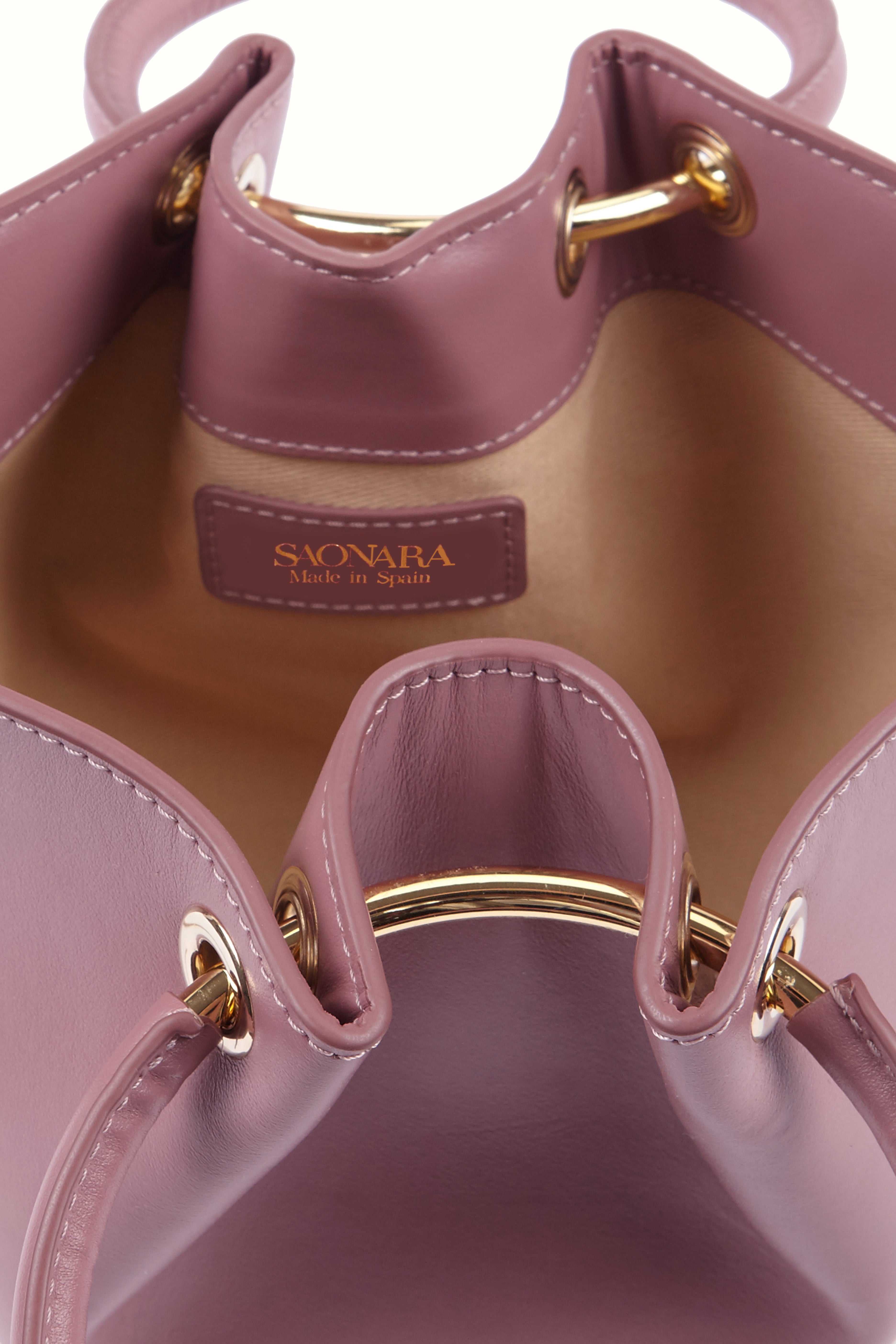 Mini Capazo Bag Rosae Leather