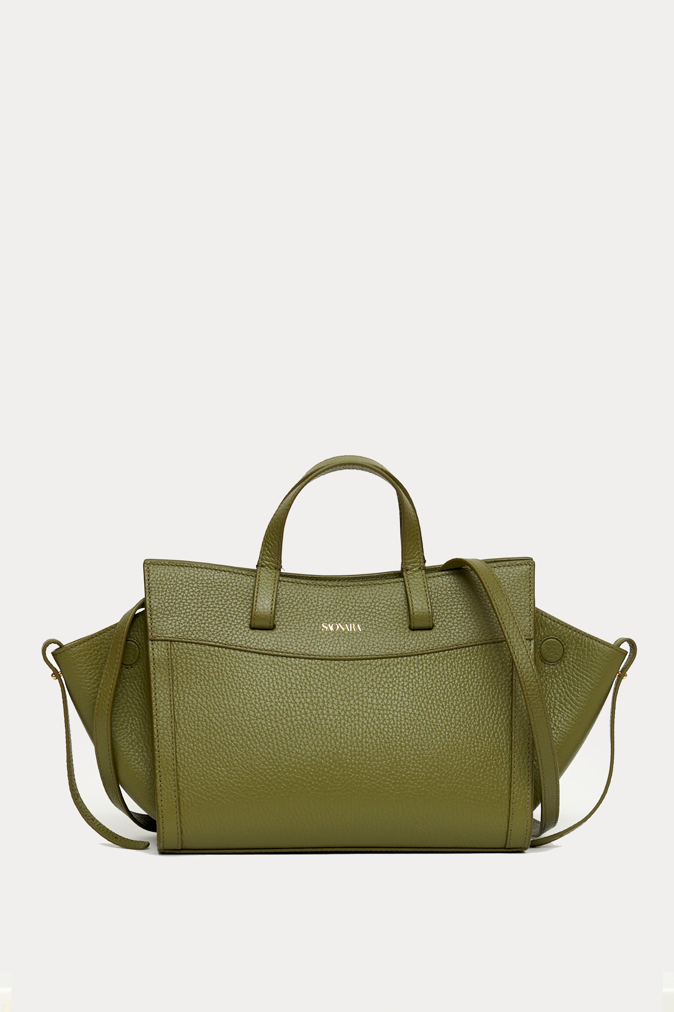 Mini Shopping Bag Khaki Piel