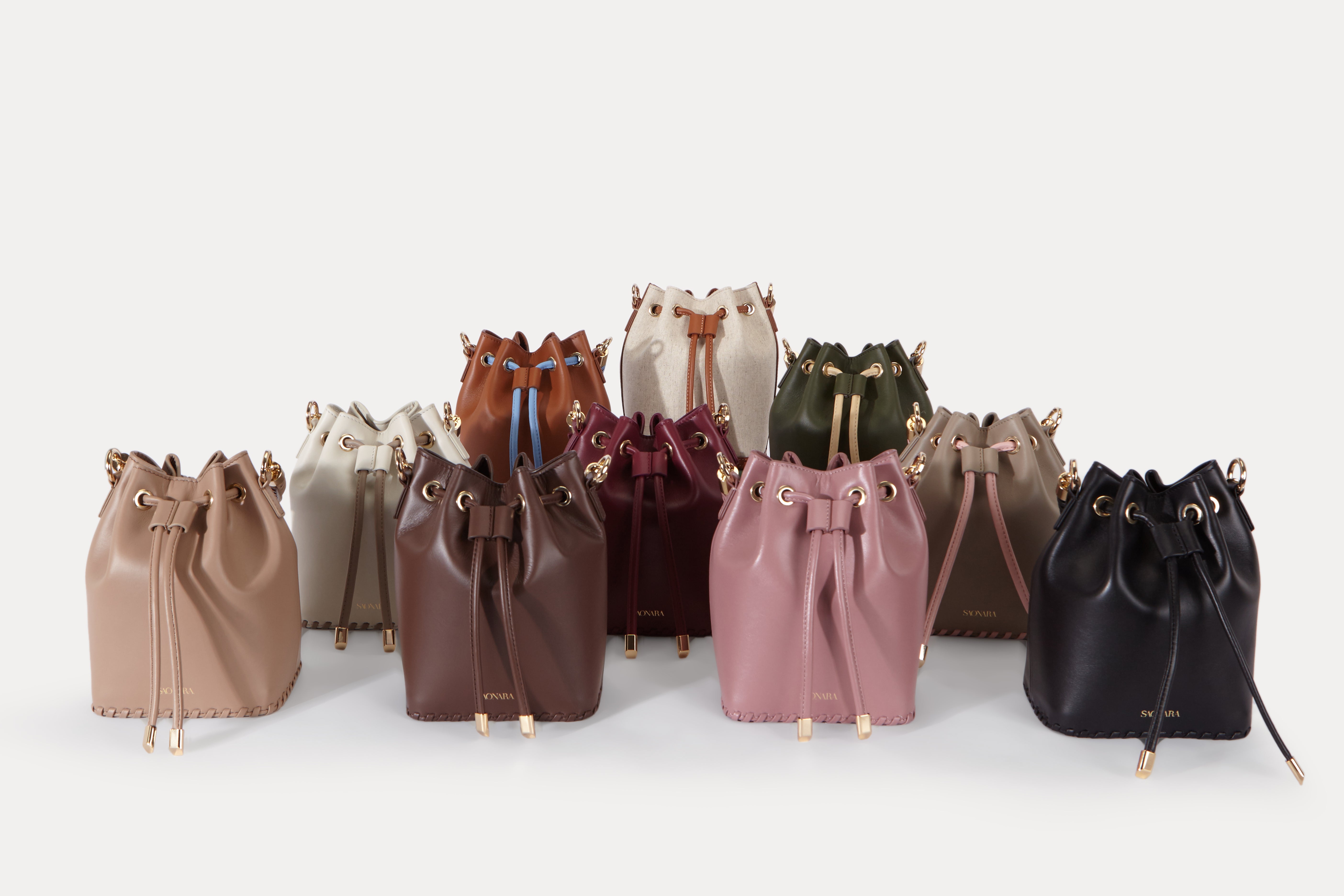 SAONARA MINI BUCKET CHOCOLATE PIEL