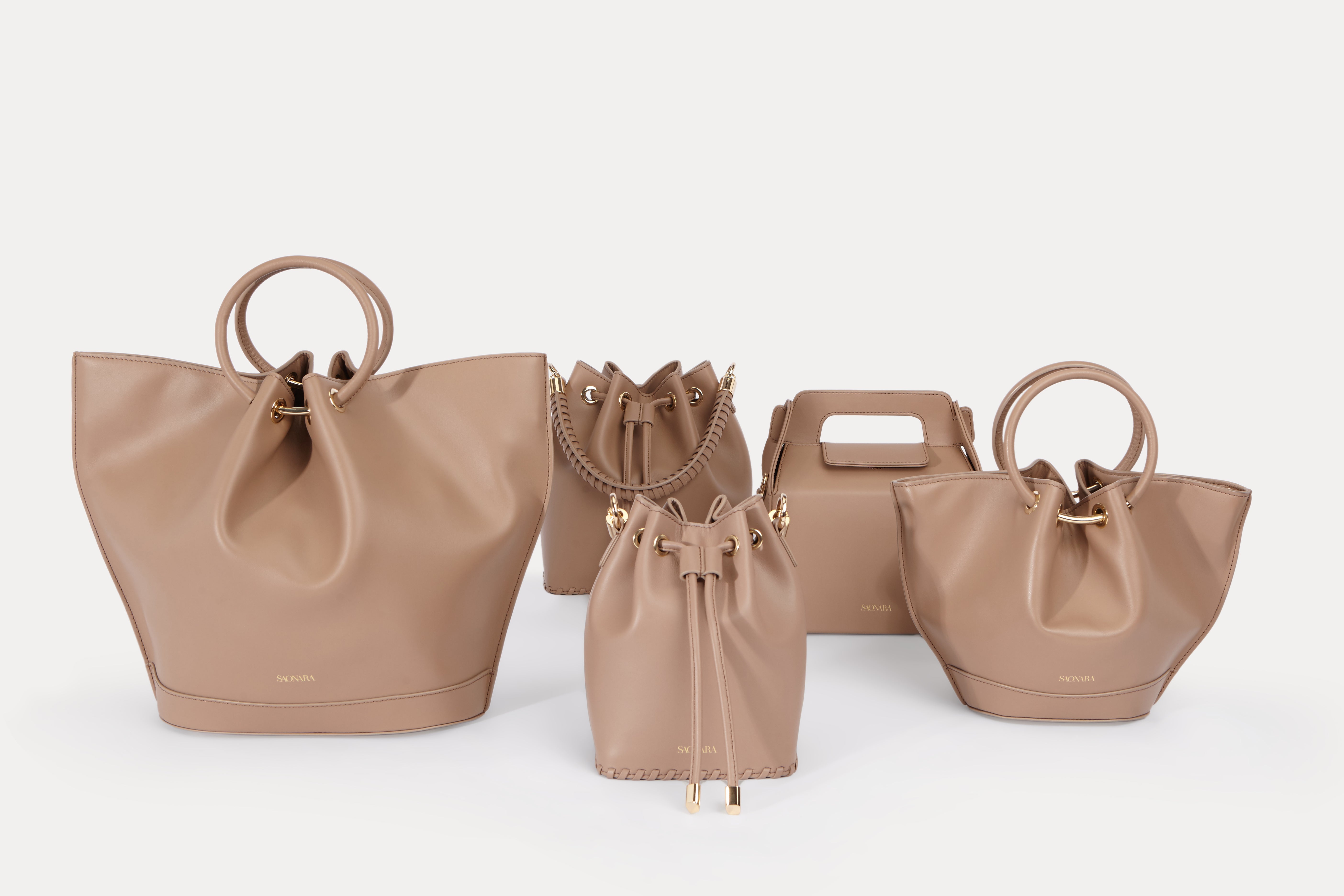 SAONARA MINI BUCKET MOKA PIEL