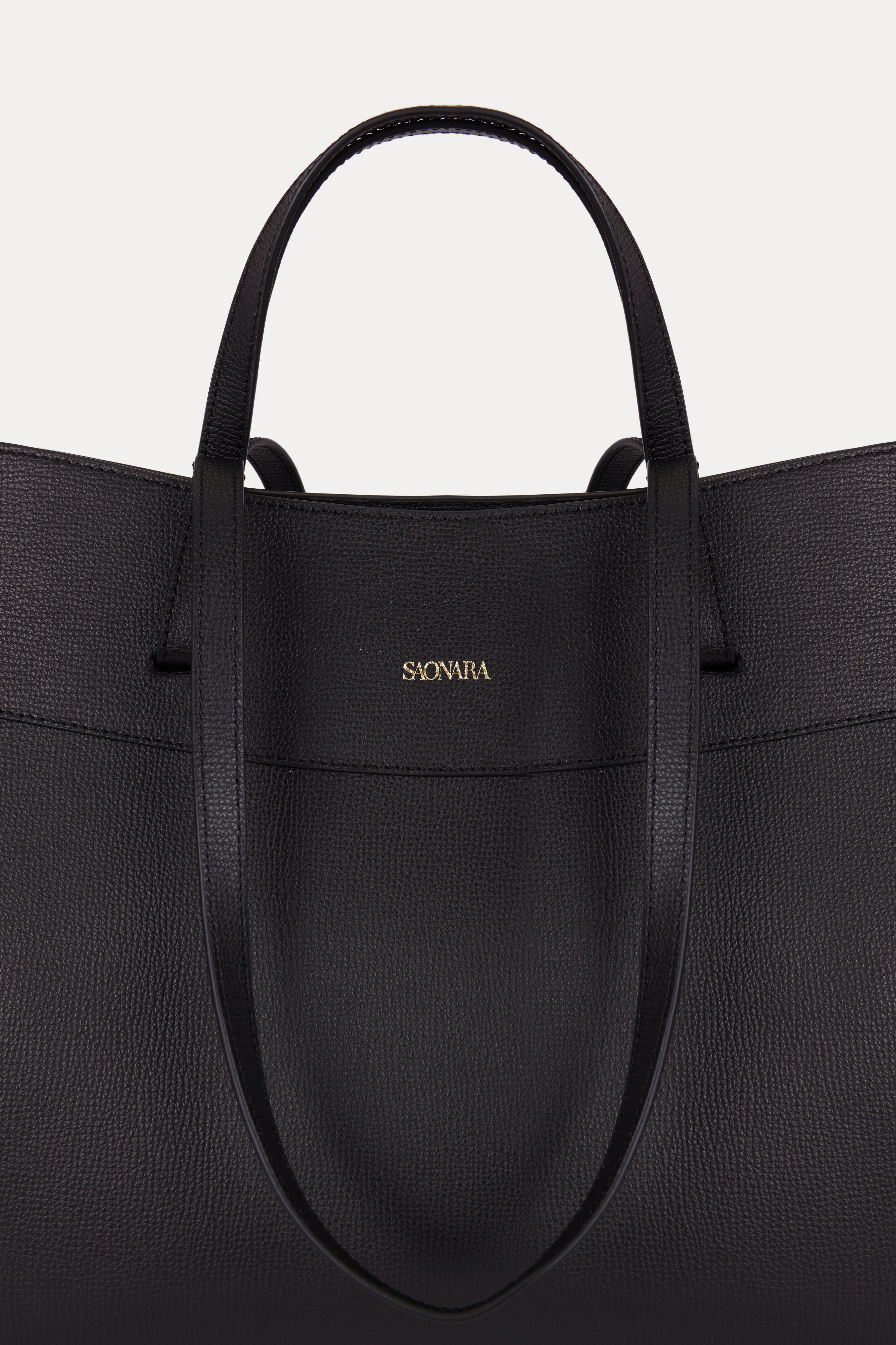 SAONARA SHOPPING TOTAL BLACK PIEL