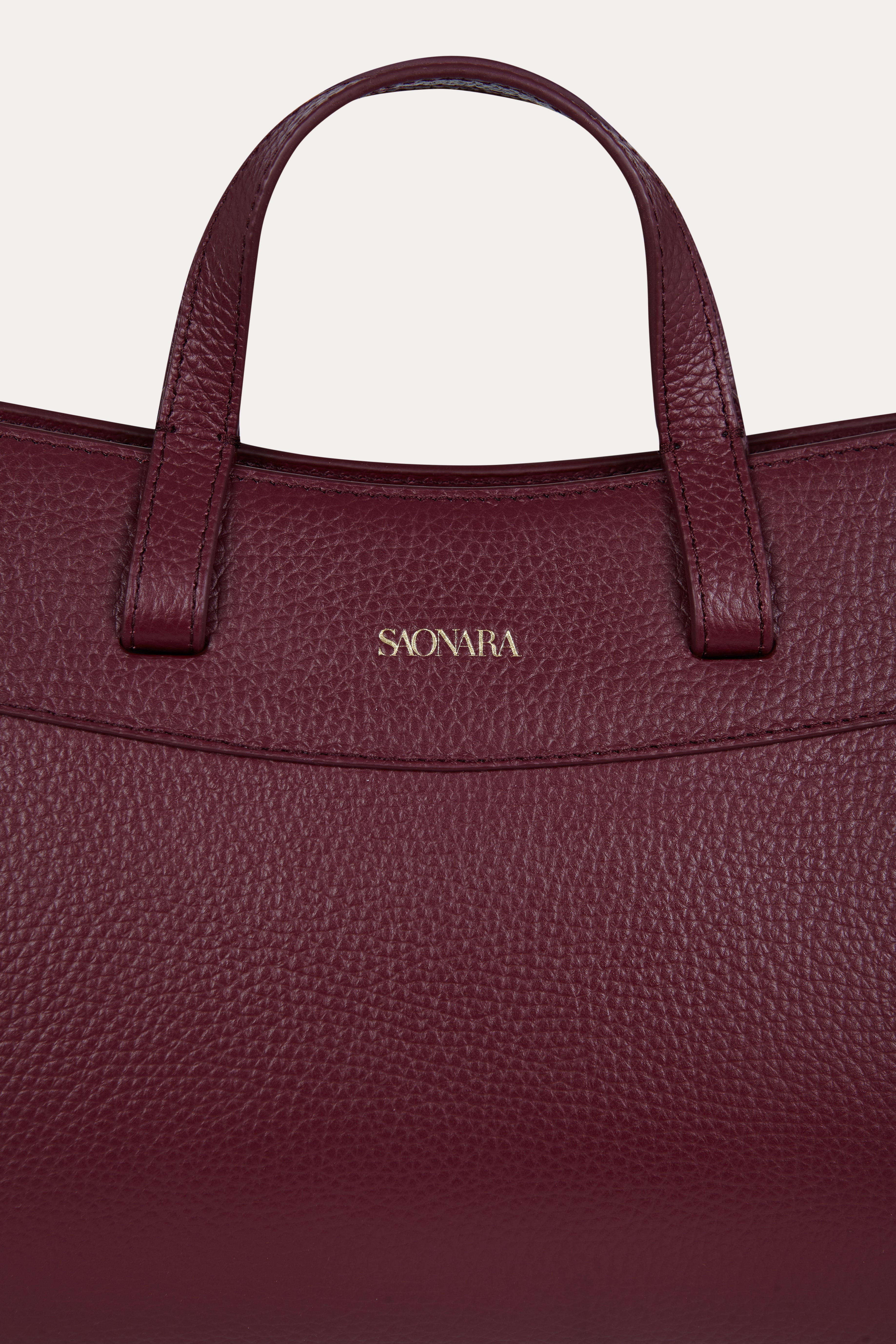 SAONARA MINI SHOPPING BAG BERRY PIEL