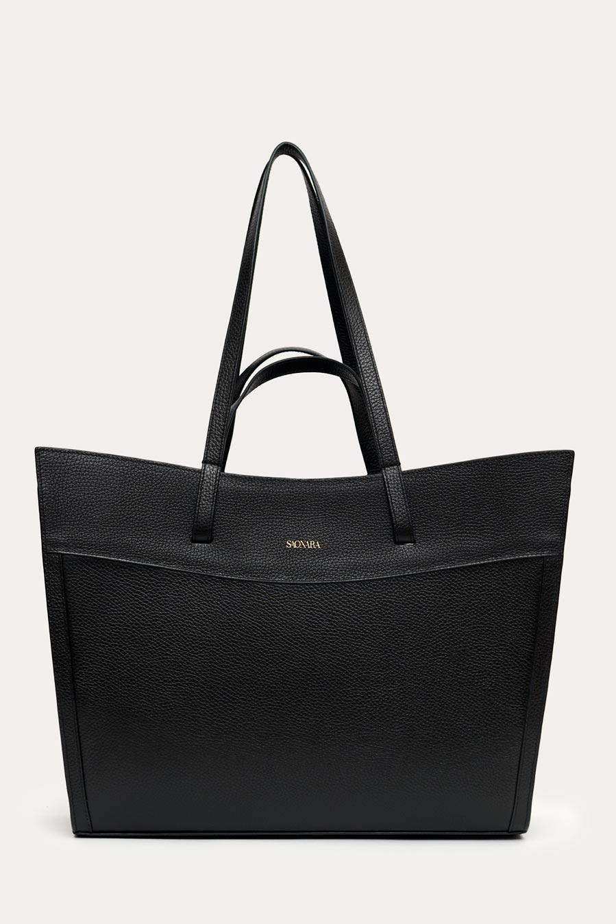 Shopping Bag Black Piel