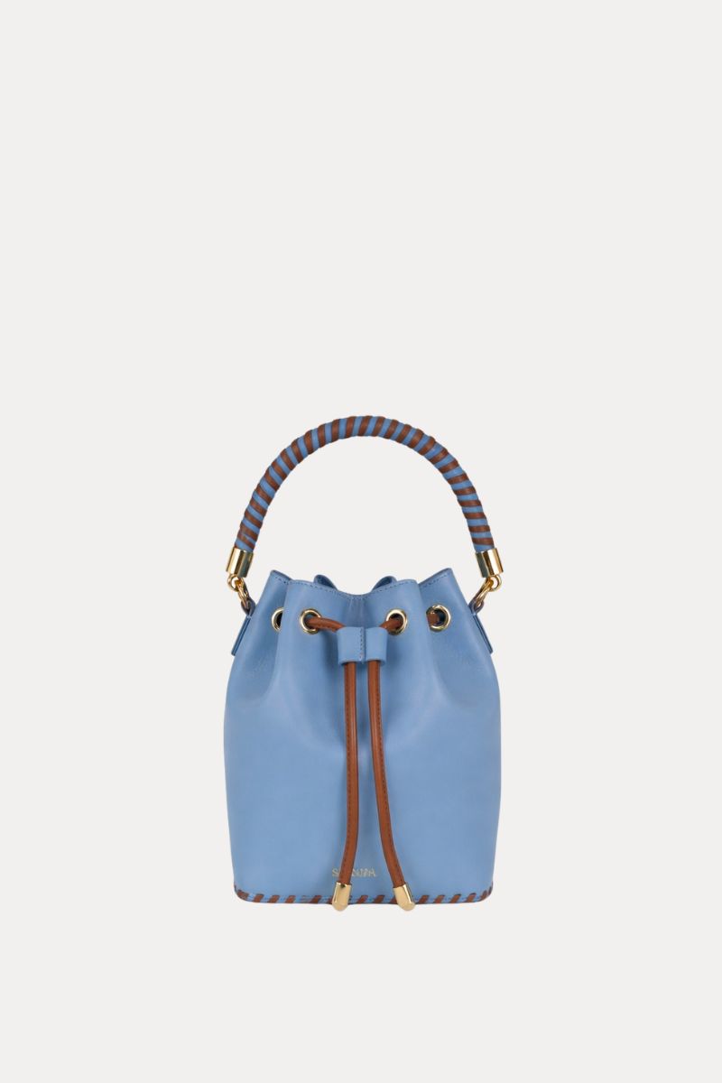Mini Bucket Bag Blue Sky/Caramel Leather (Edición Limitada)