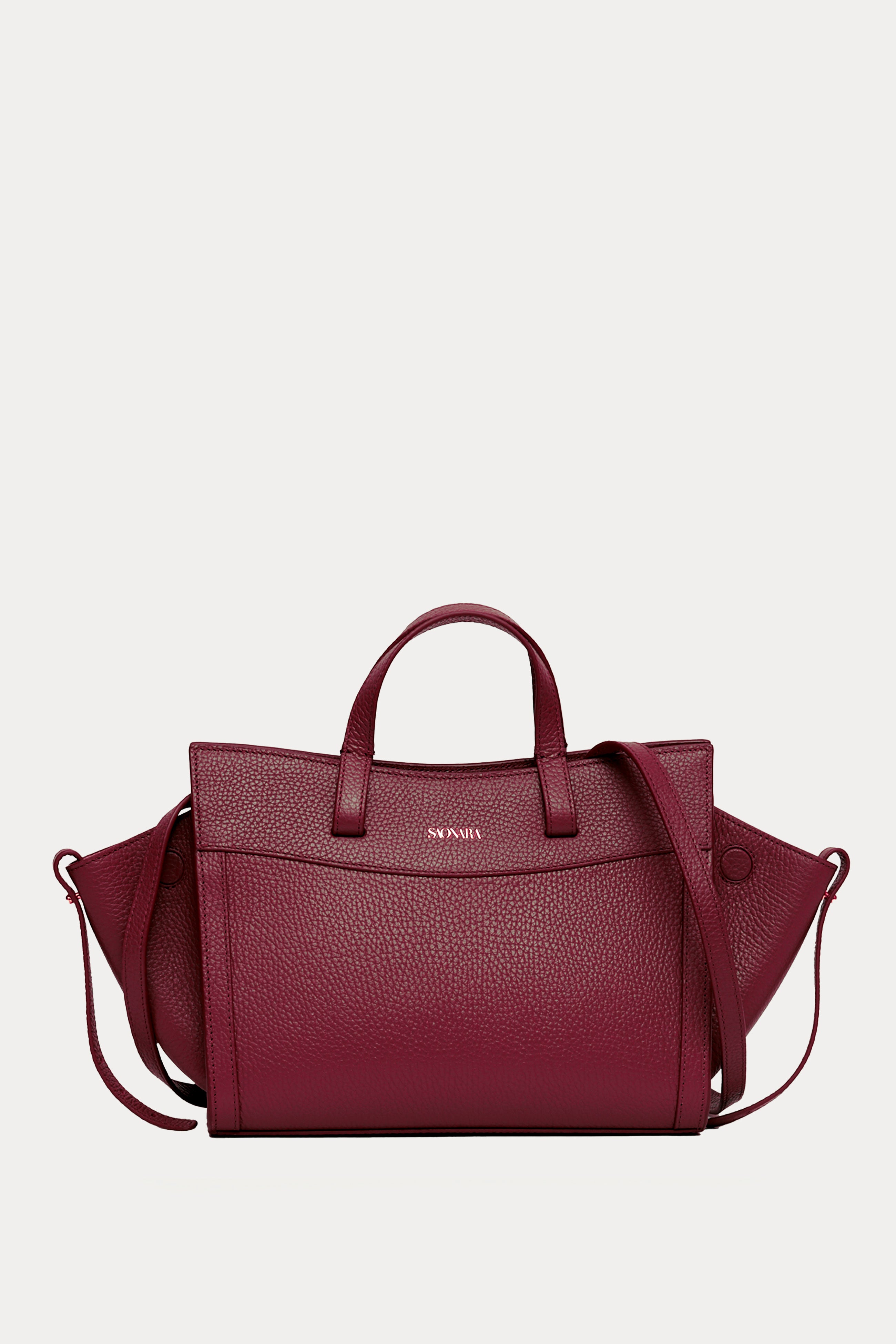 SAONARA MINI SHOPPING BAG BERRY PIEL