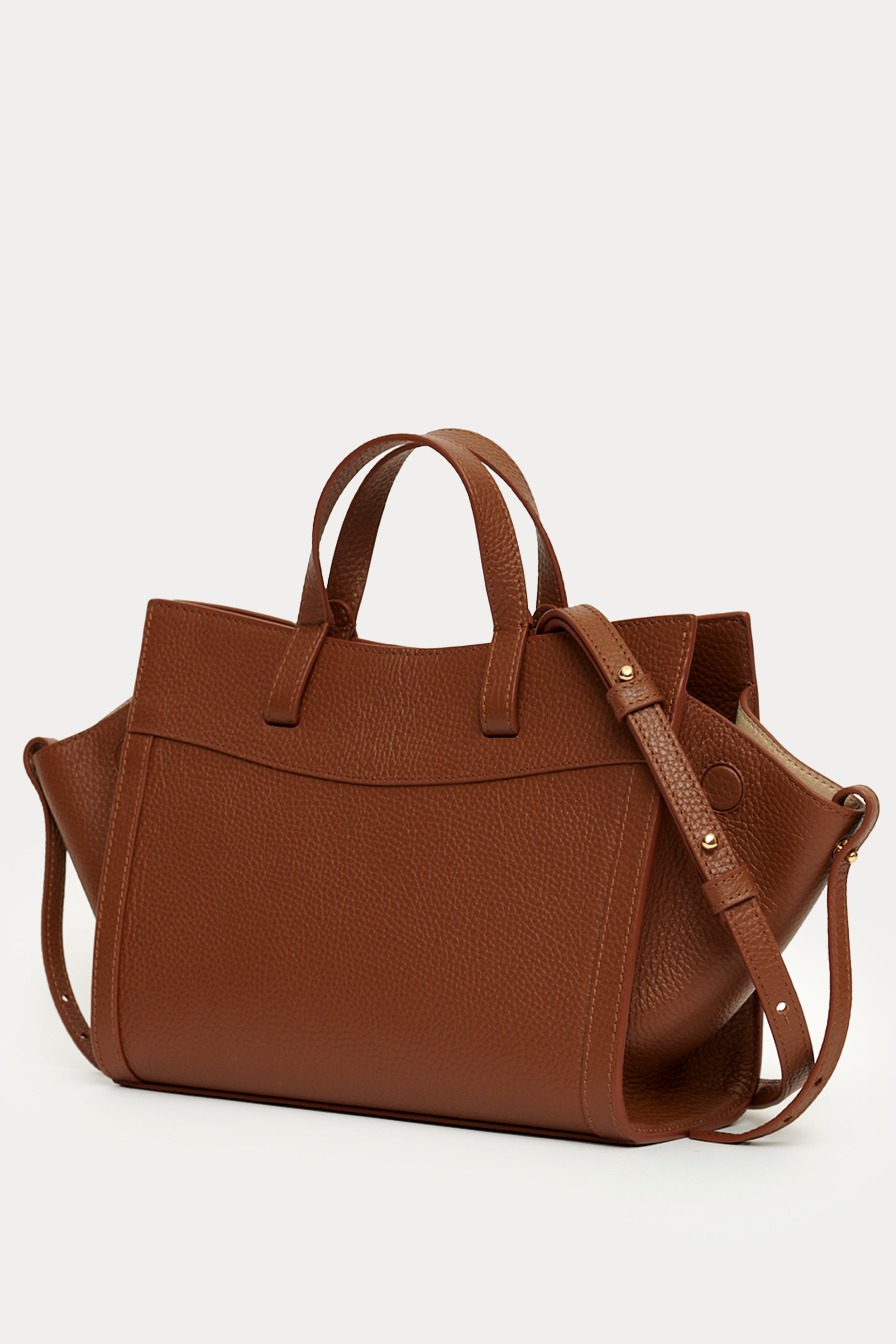 SAONARA MINI SHOPPING BAG CHESTNUT PIEL
