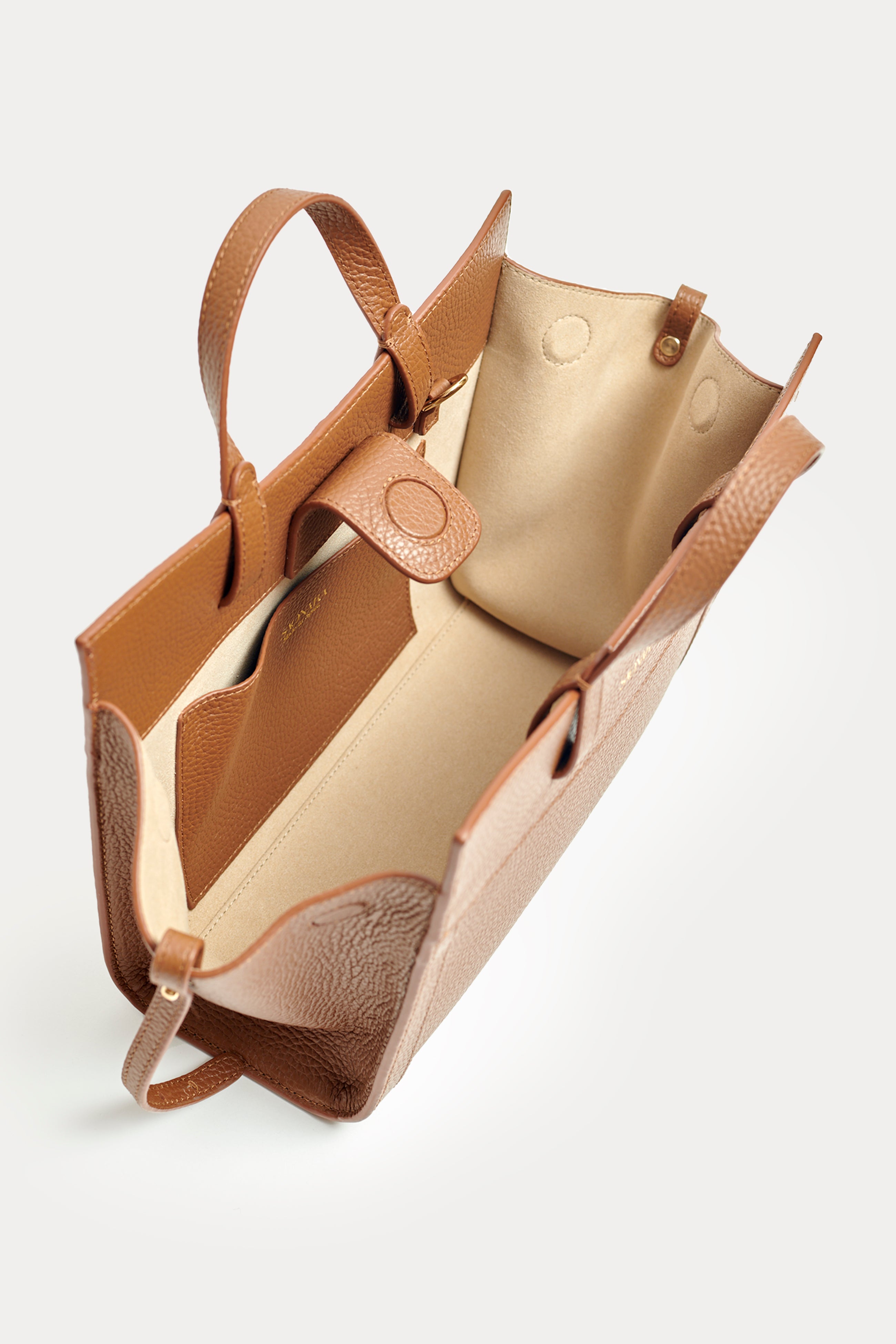 SAONARA MINI SHOPPING BAG CHESTNUT PIEL