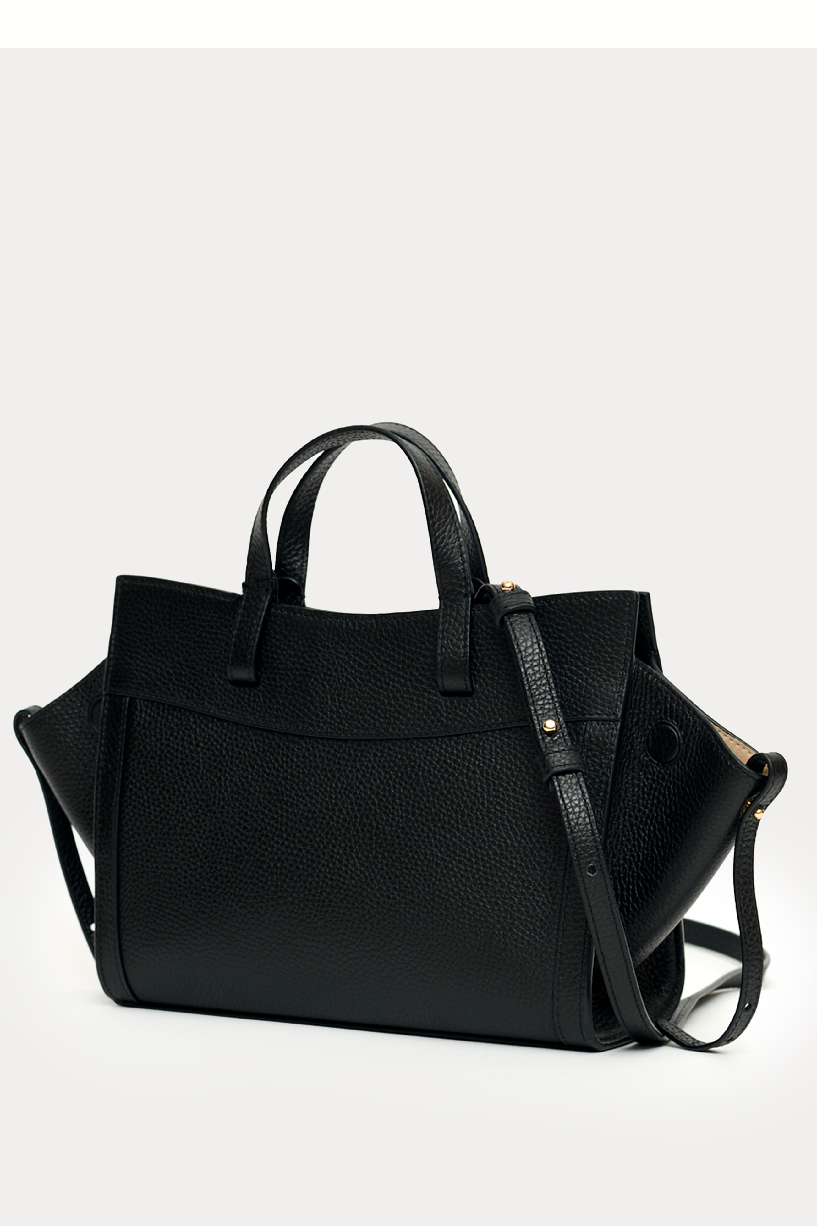 SAONARA MINI SHOPPING BAG BLACK PIEL