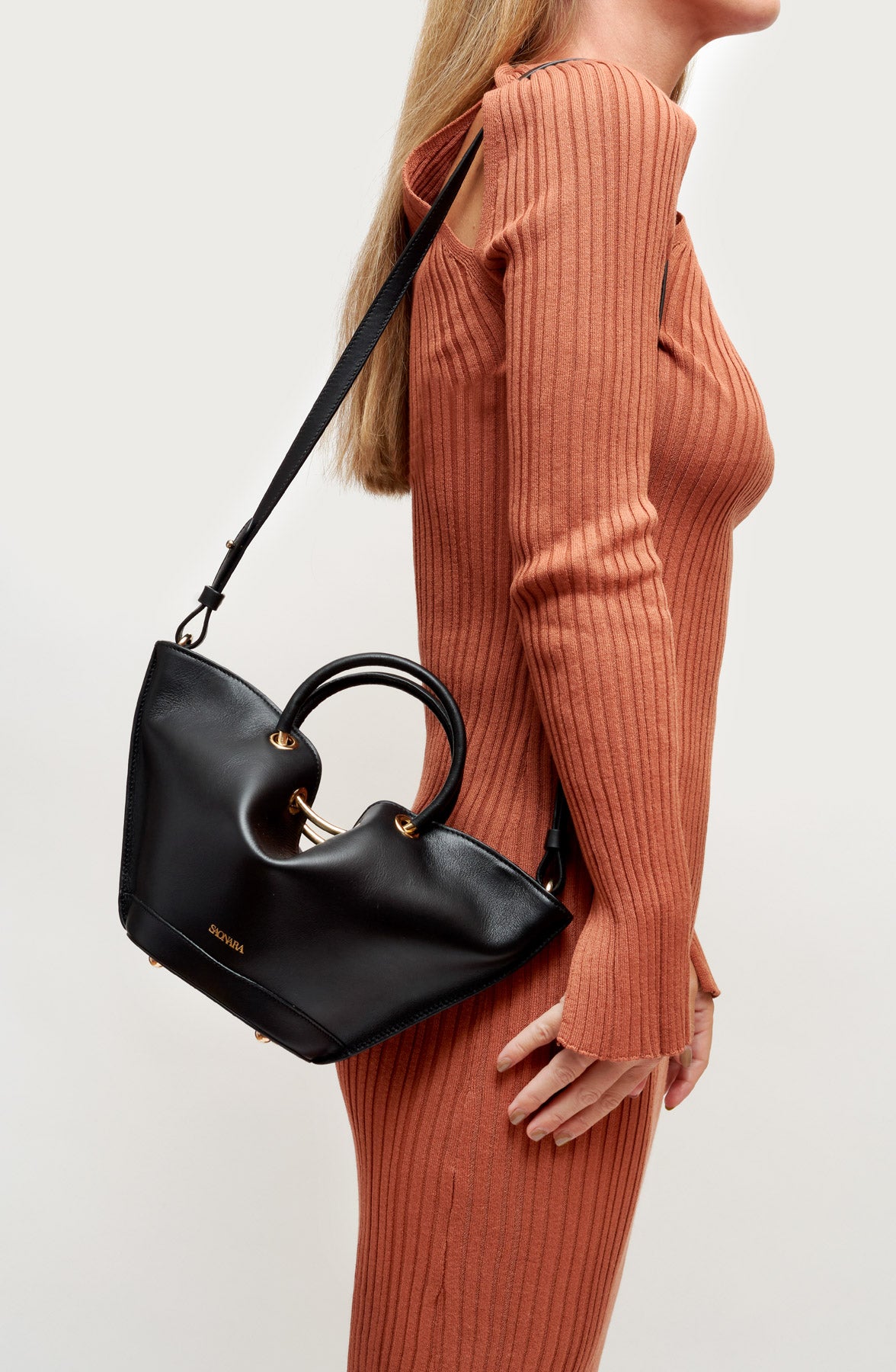 Bolso Saonara Mini Capazo Negro