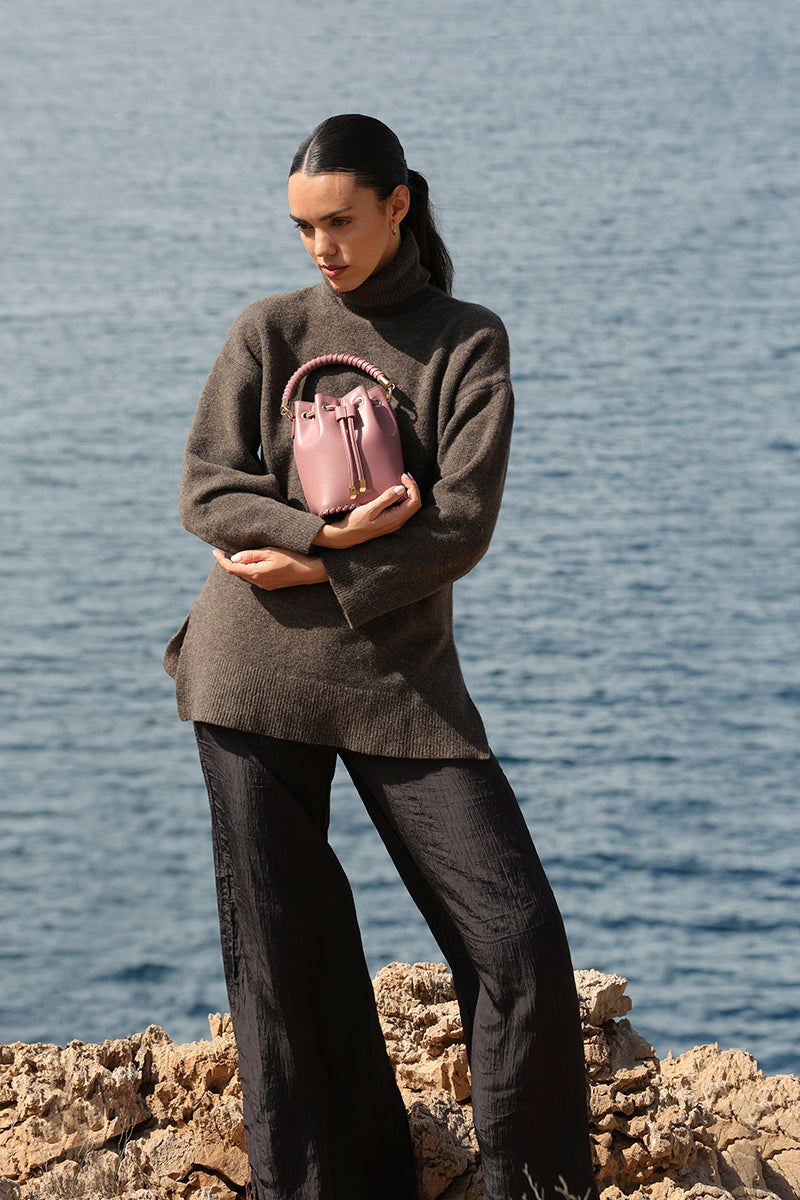 Mini Bucket Bag Rosae Leather