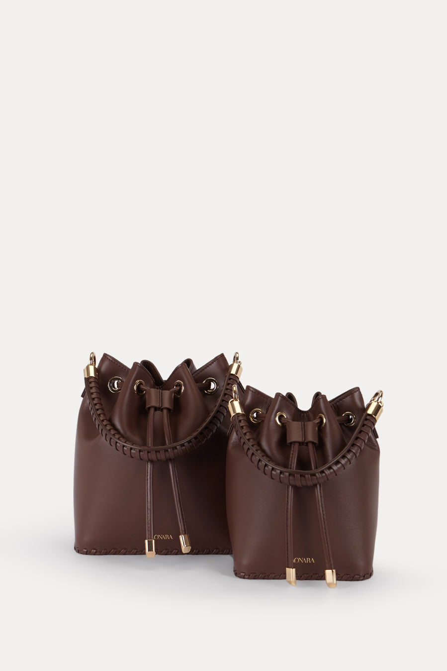 Mini Bucket Bag Chocolat Leather