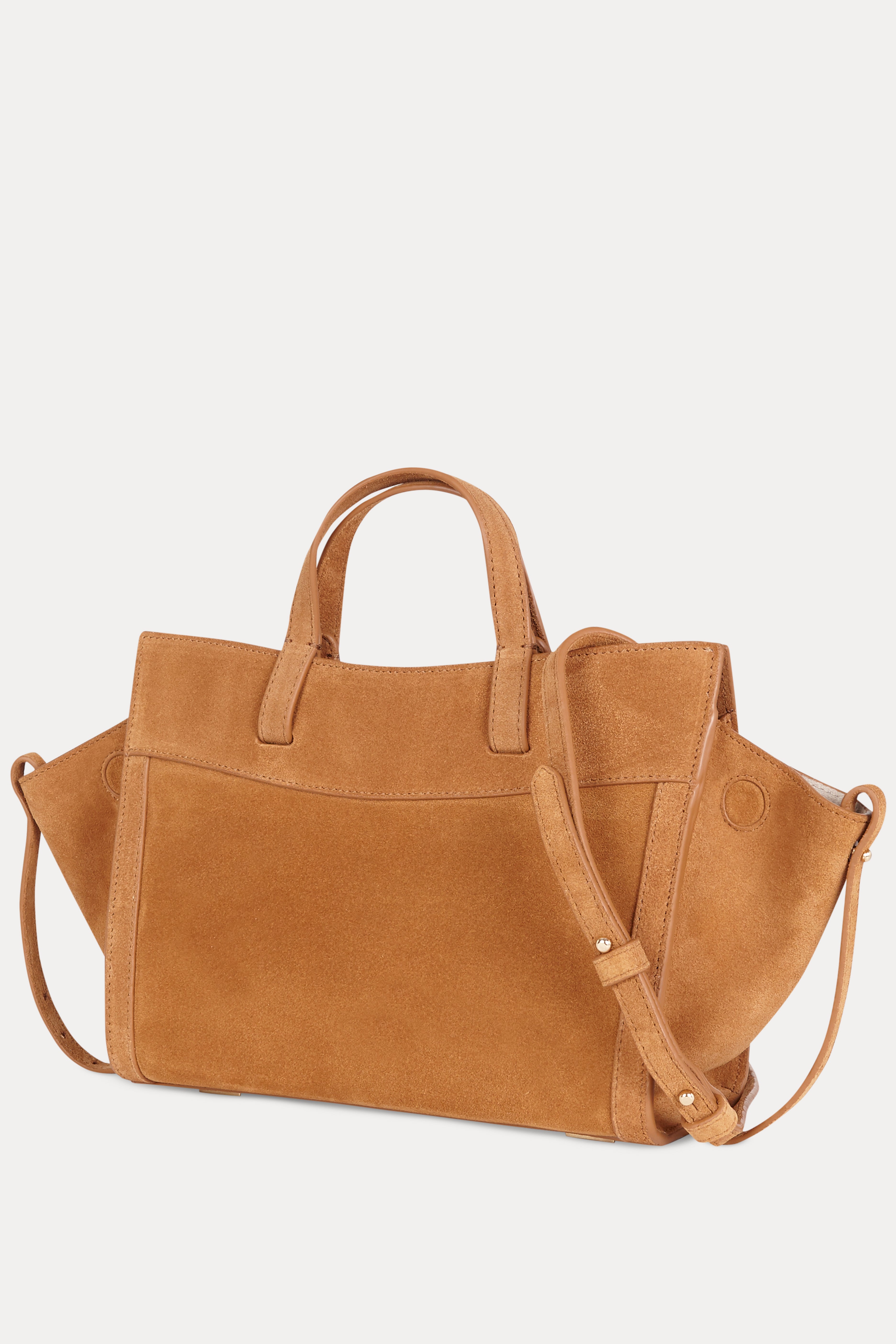 SAONARA MINI SHOPPING BAG CAMEL SUEDE