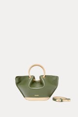Mini Capazo Bag Army/Cream Piel