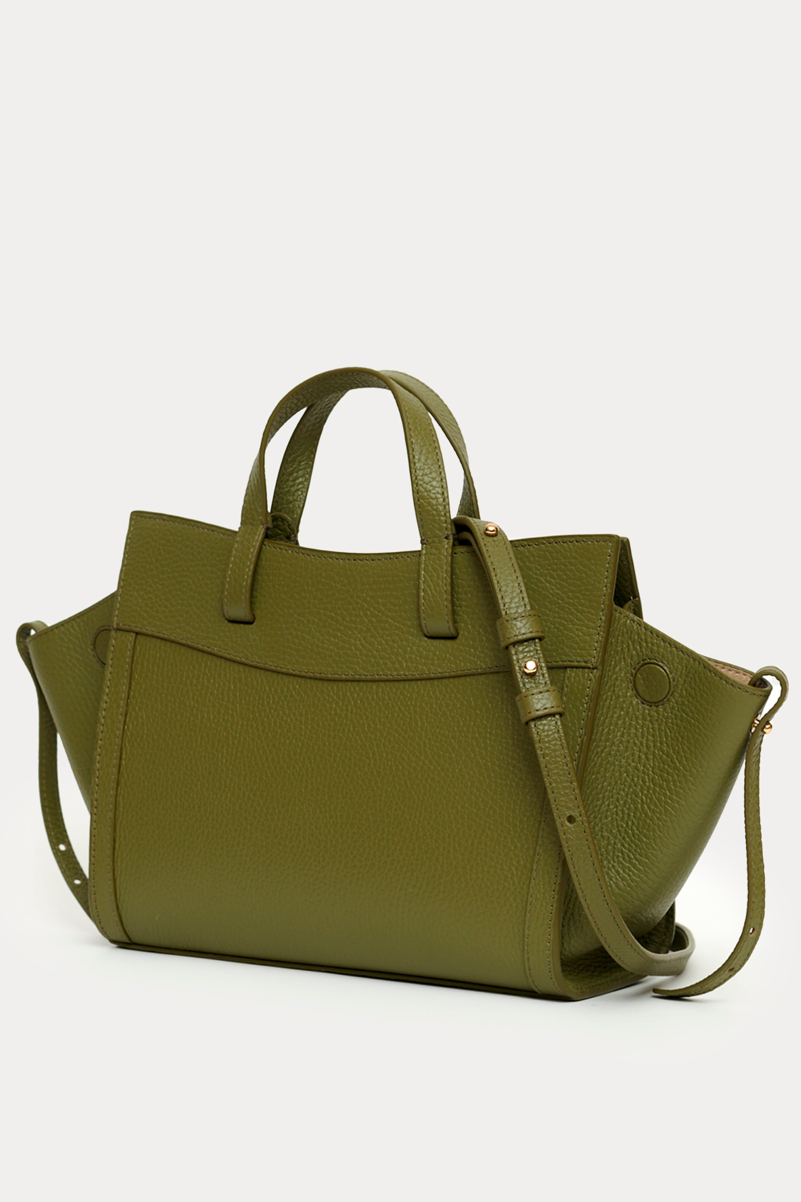 Mini Shopping Bag Khaki Piel