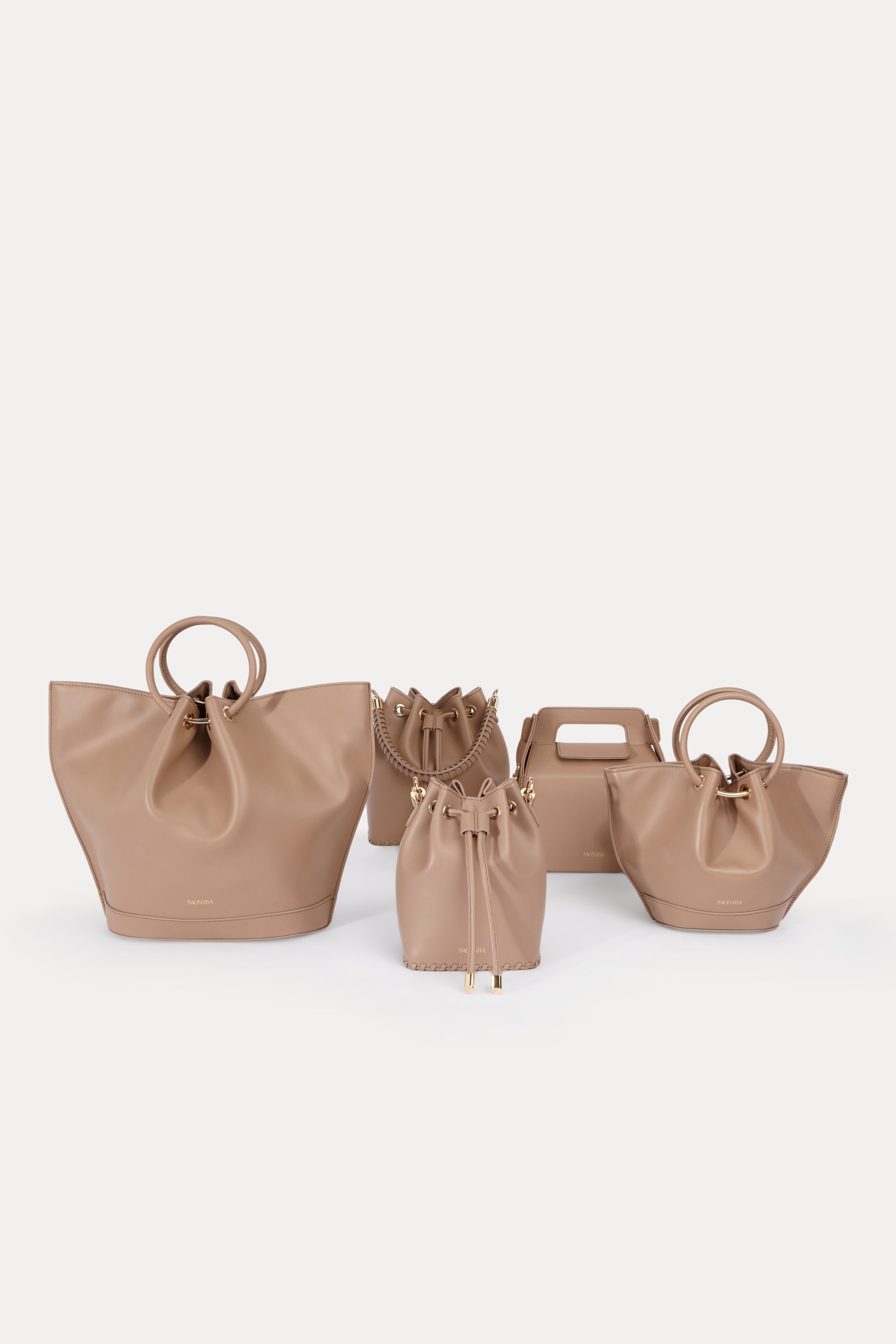 Mini Bucket Bag Moka Piel
