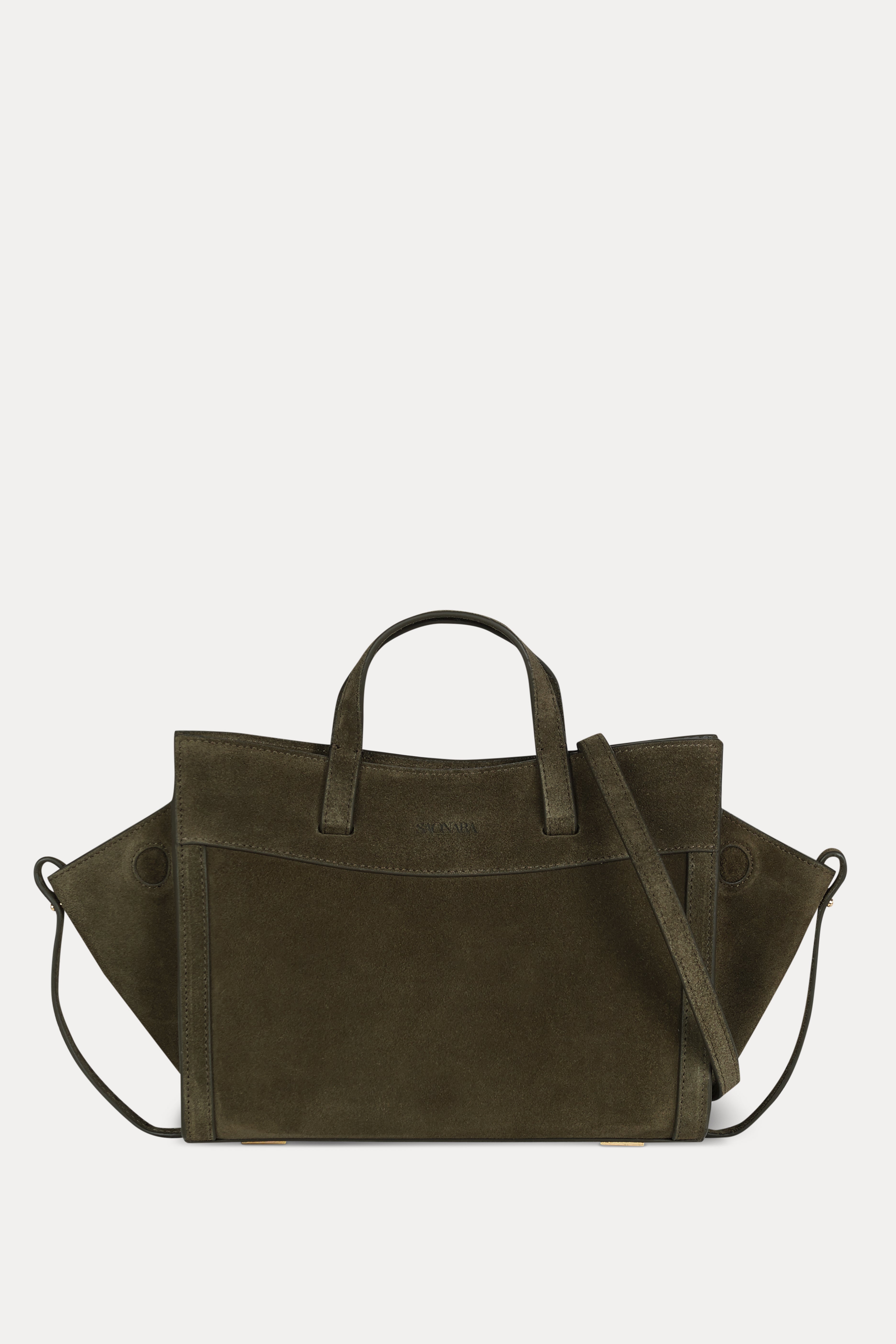SAONARA MINI SHOPPING BAG OLIVA SUEDE