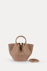Mini Capazo Bag Moka Piel