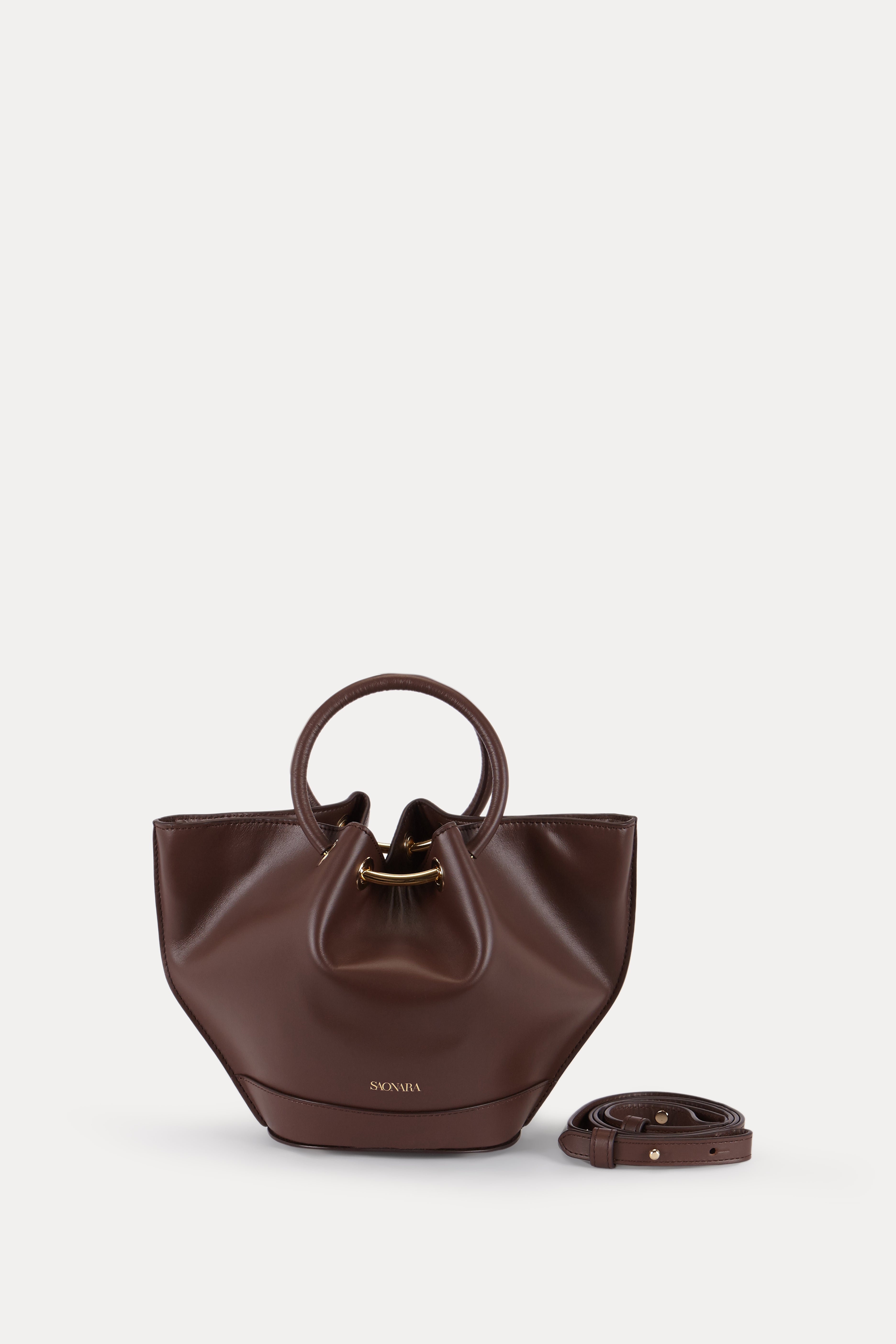 SAONARA MINI CAPAZO CHOCOLATE PIEL