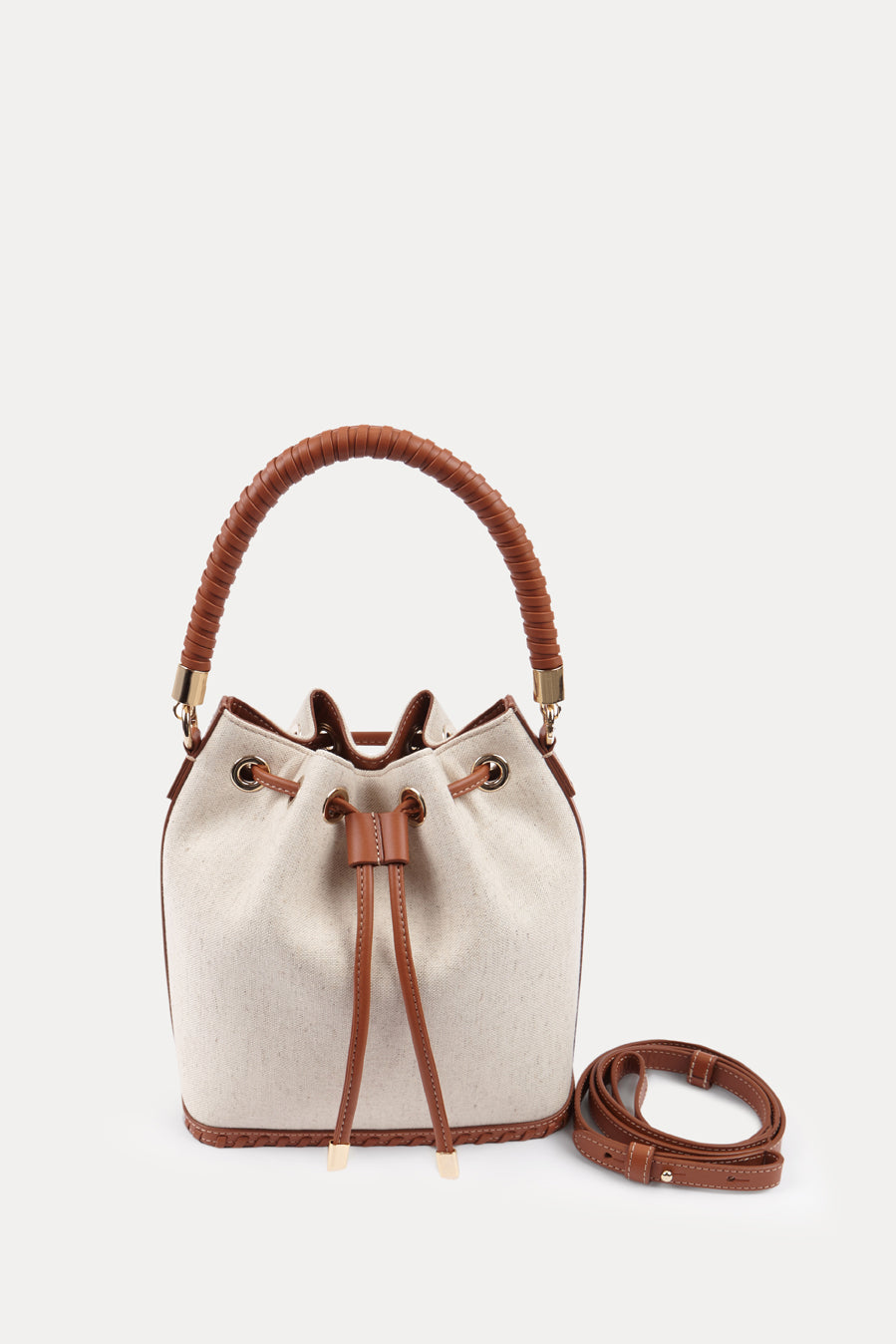 SAONARA BUCKET LINO / CARAMELO PIEL