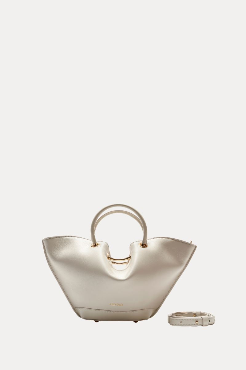 Mini Capazo Bag Ivory Piel