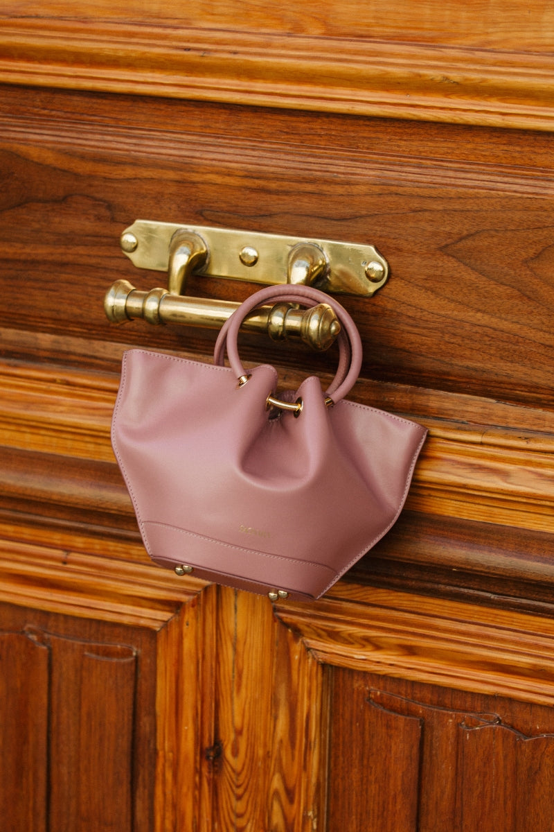 Mini Capazo Bag Rosae Leather