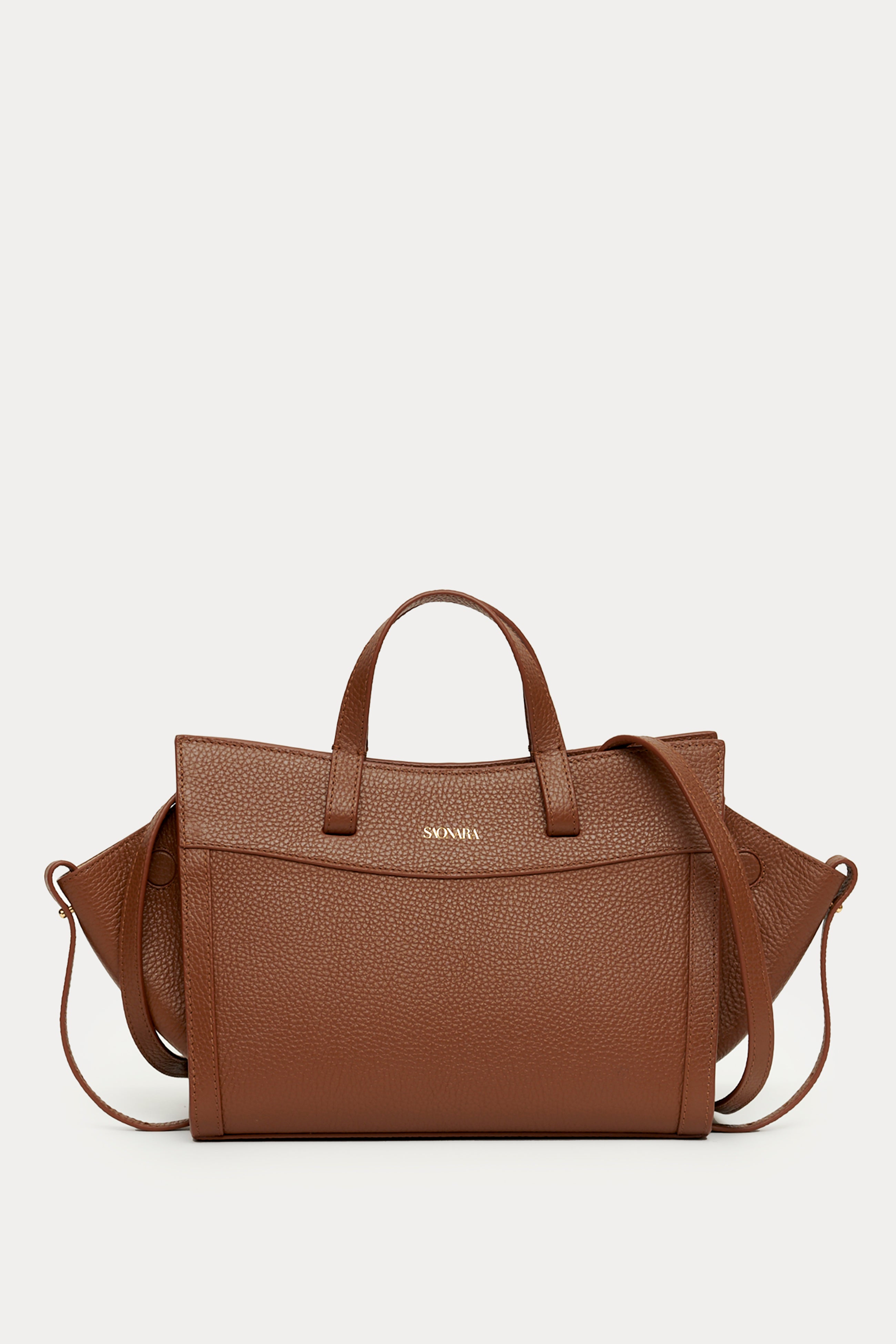 SAONARA MINI SHOPPING BAG CHESTNUT PIEL