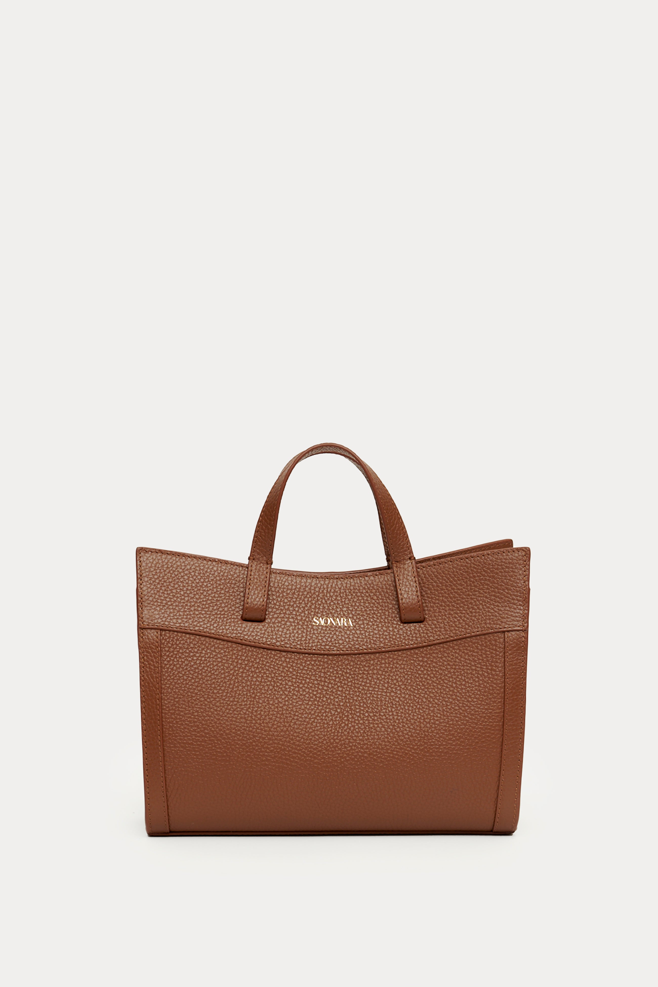 SAONARA MINI SHOPPING BAG CHESTNUT PIEL