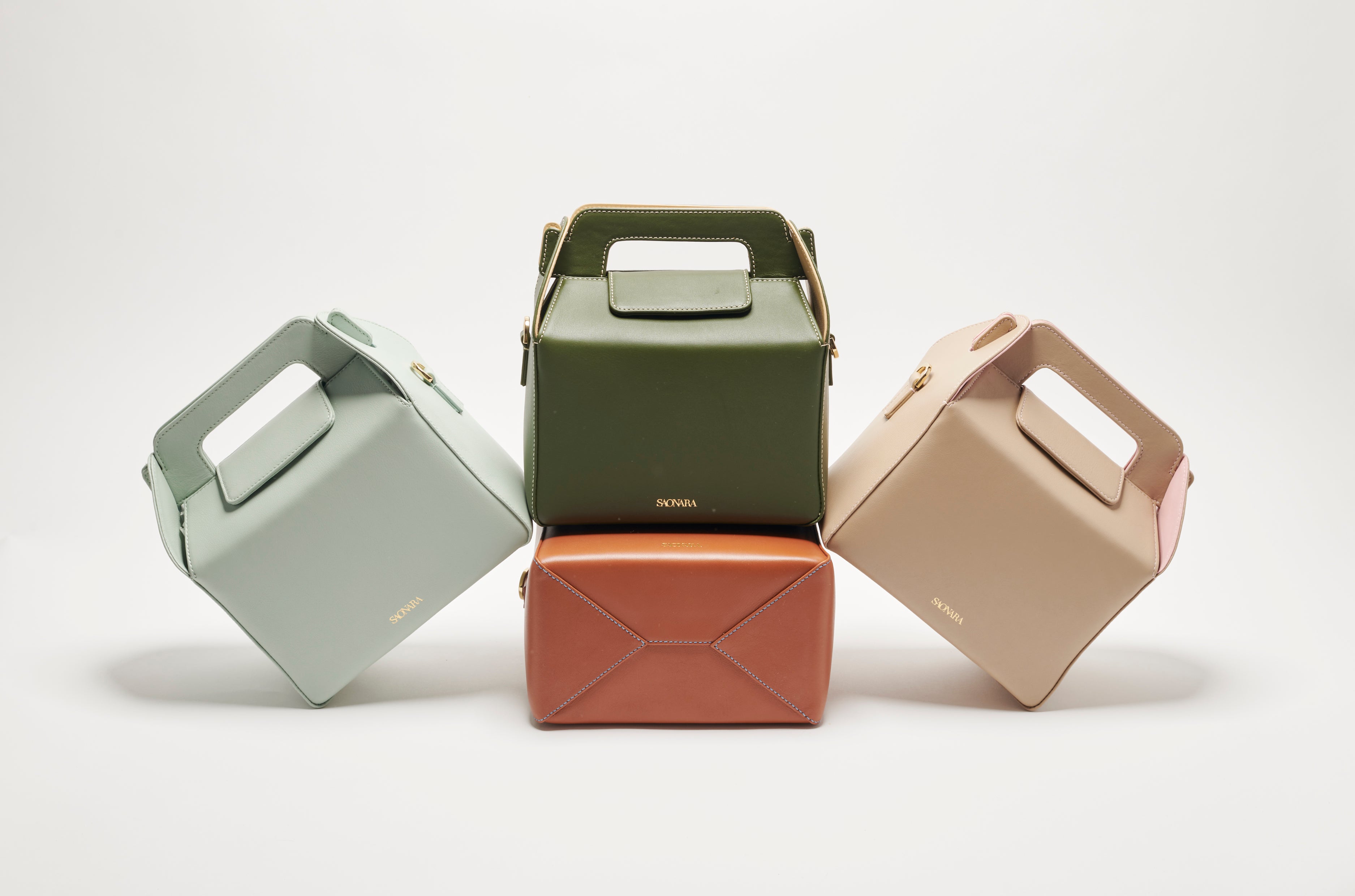 SAONARA KUKITO GREEN ARMY/CREAM LEATHER